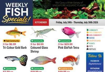 Big Al's (Kitchener) Weekly Specials July 24 to 30