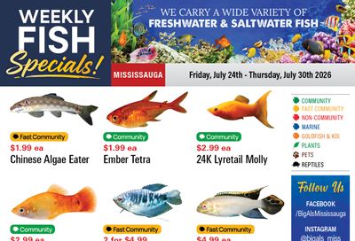Big Al's (Mississauga) Weekly Specials July 24 to 30