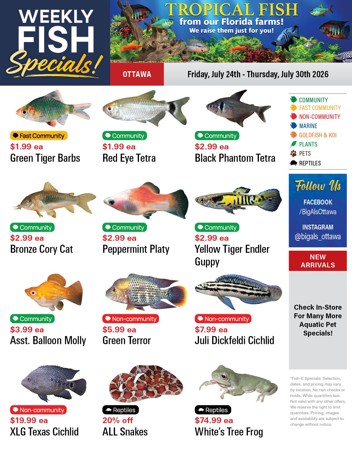 Big Al's (Ottawa) Weekly Specials July 24 to 30