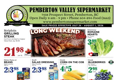 Pemberton Valley Supermarket Flyer July 26 to August 1