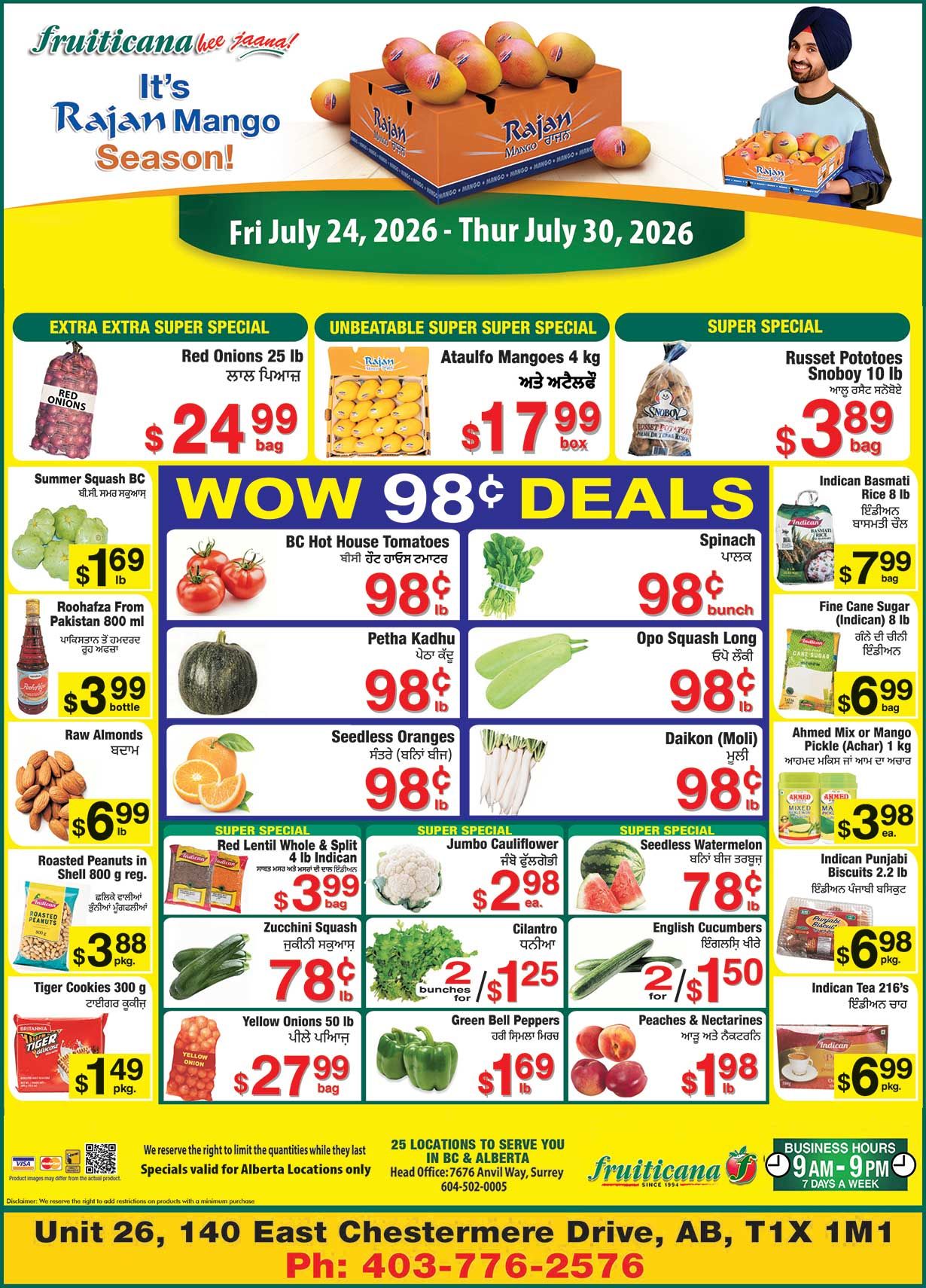 Fruiticana (Chestermere) Flyer July 24 to 30