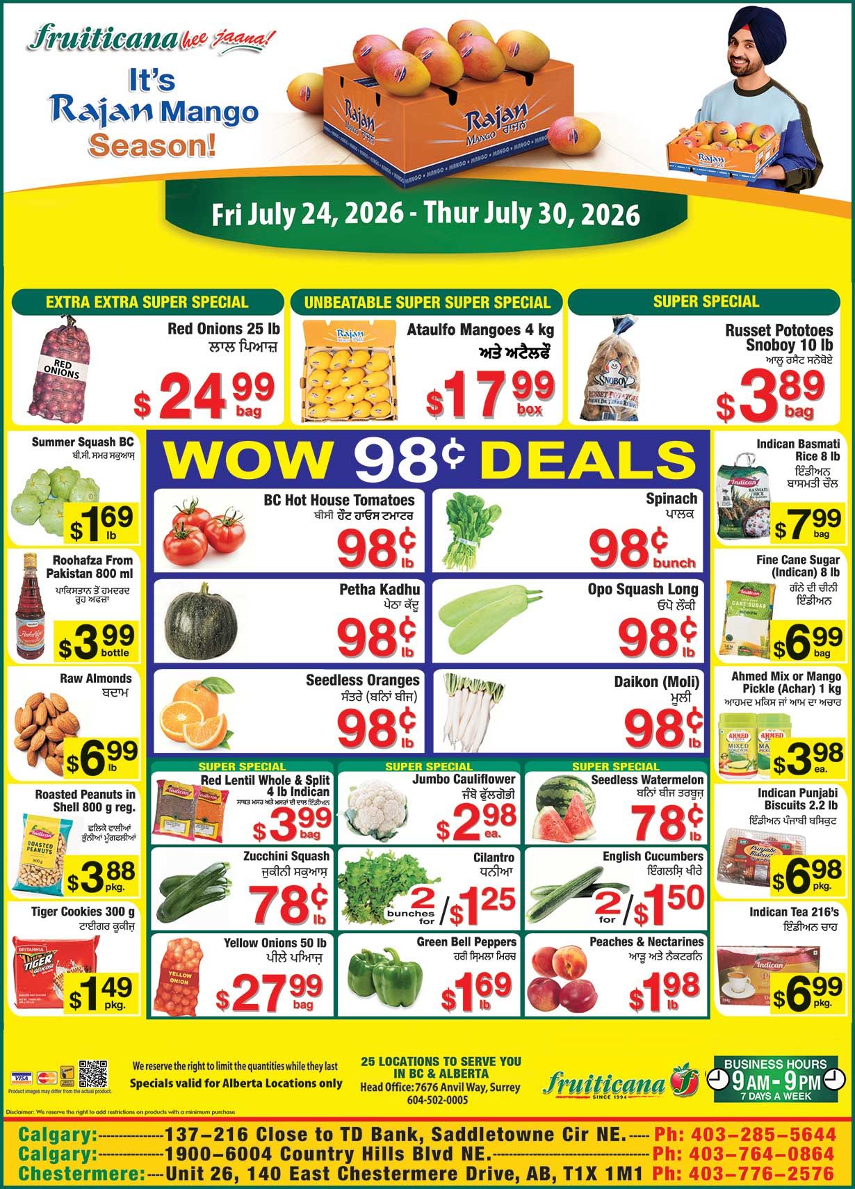Fruiticana (Calgary) Flyer July 24 to 30