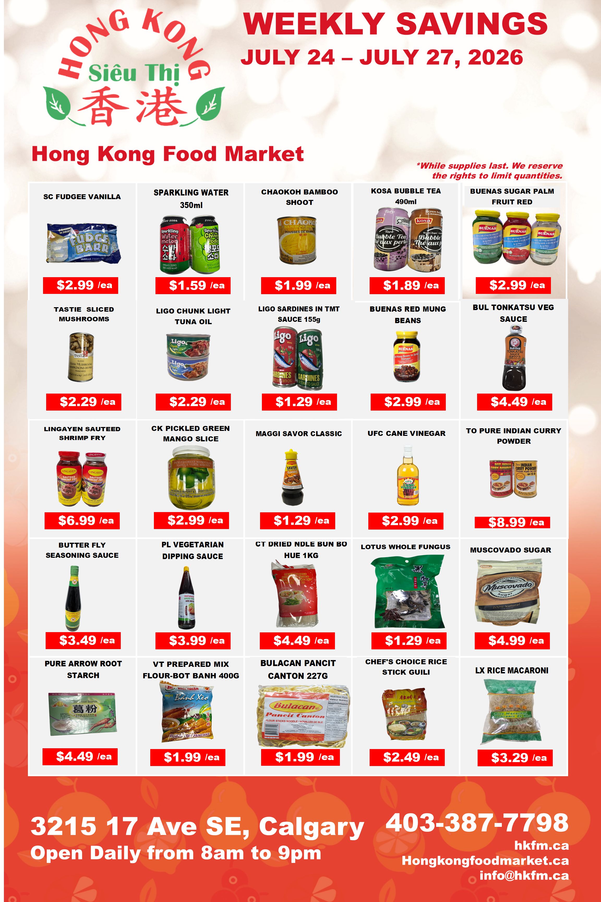 Hong Kong Food Market Flyer July 24 to 27