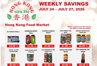 Hong Kong Food Market Flyer July 24 to 27