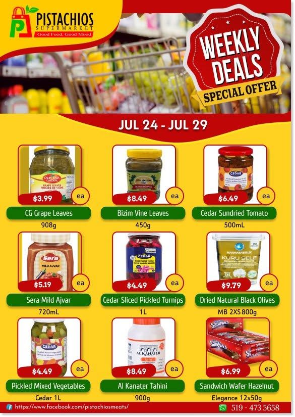 Pistachios Supermarket Flyer July 24 to 29