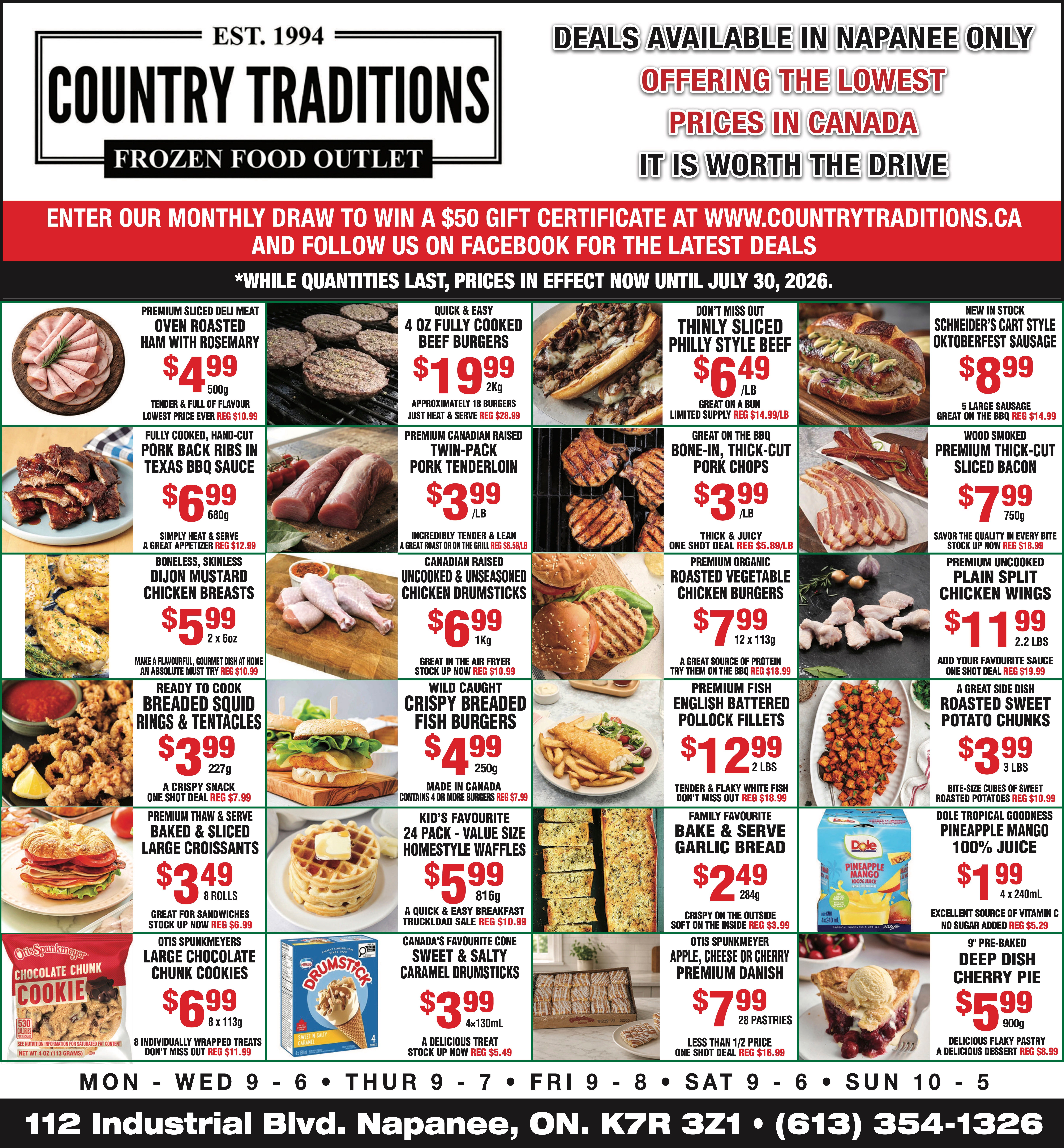 Country Traditions Flyer July 23 to 30