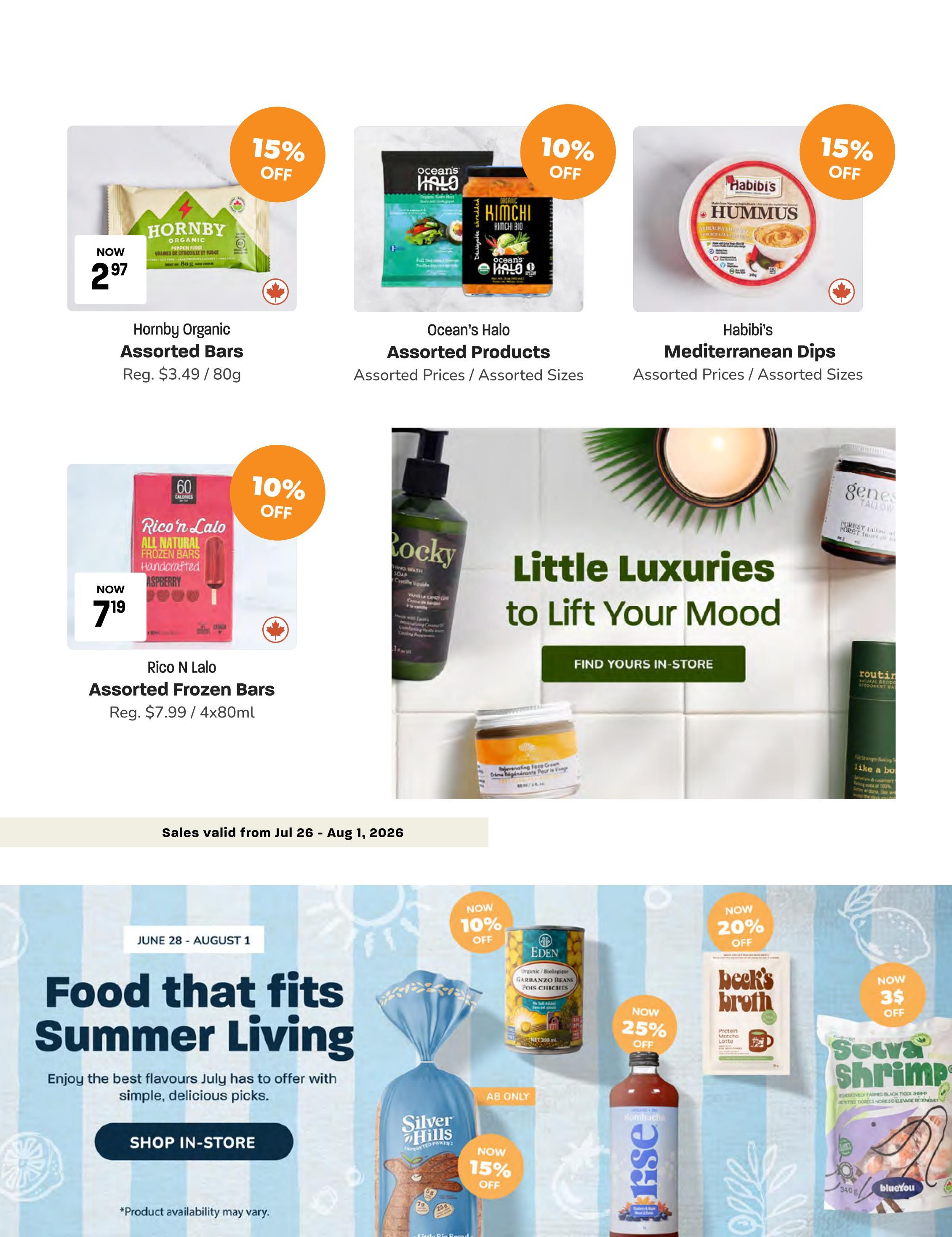Blush Lane Organic Market Flyer July 26 to August 1