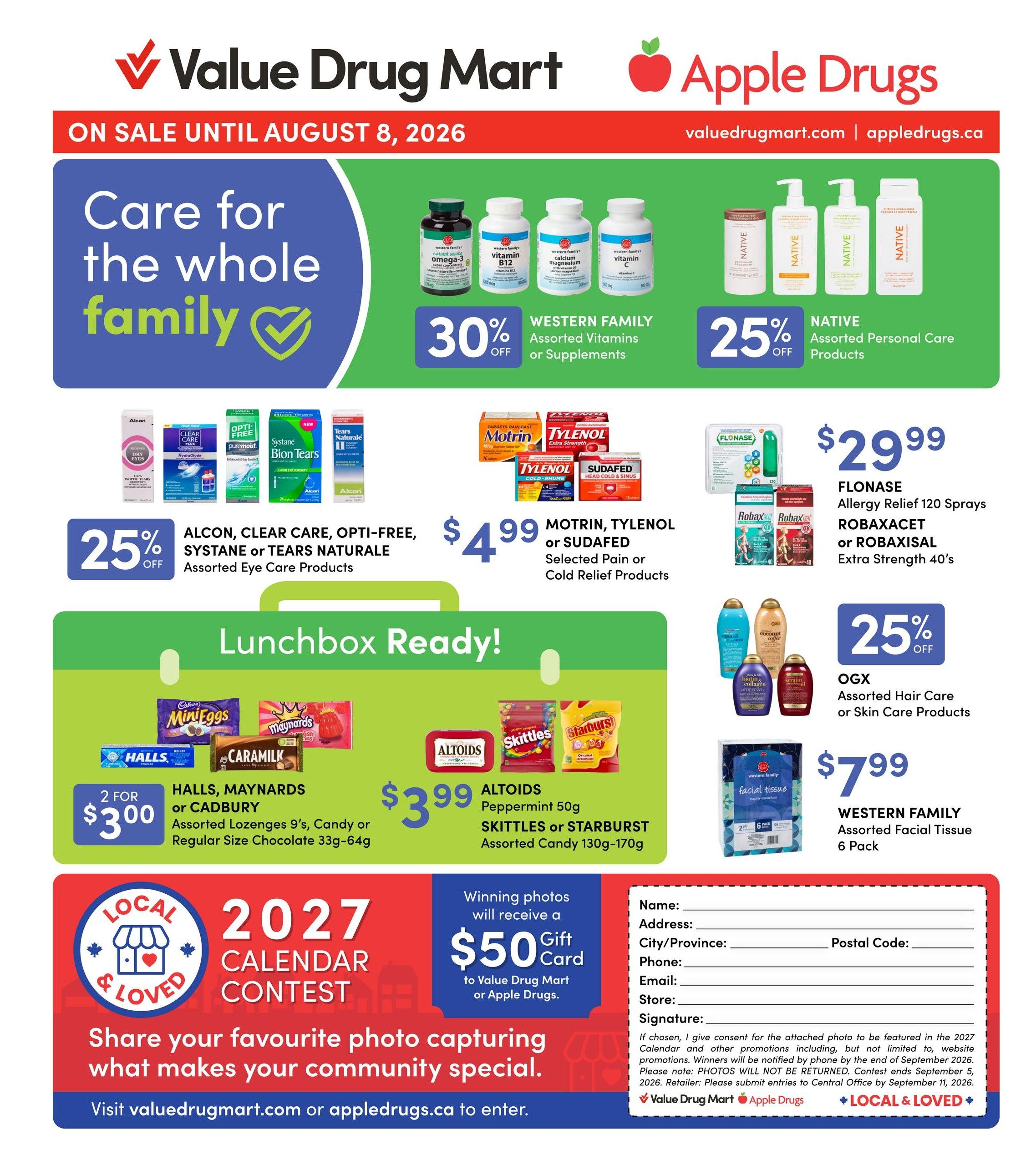 Apple Drugs Flyer July 26 to August 8