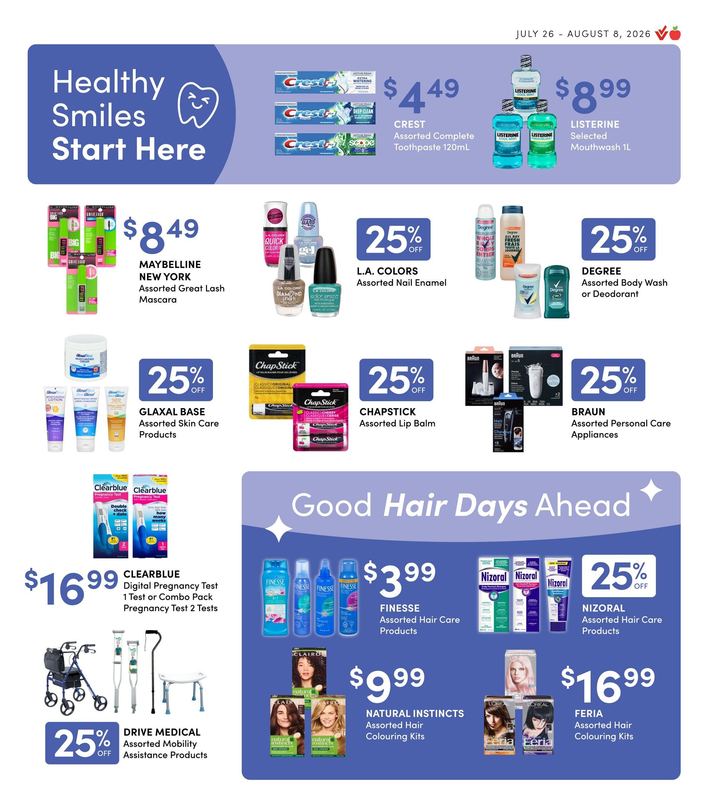 Apple Drugs Flyer July 26 to August 8