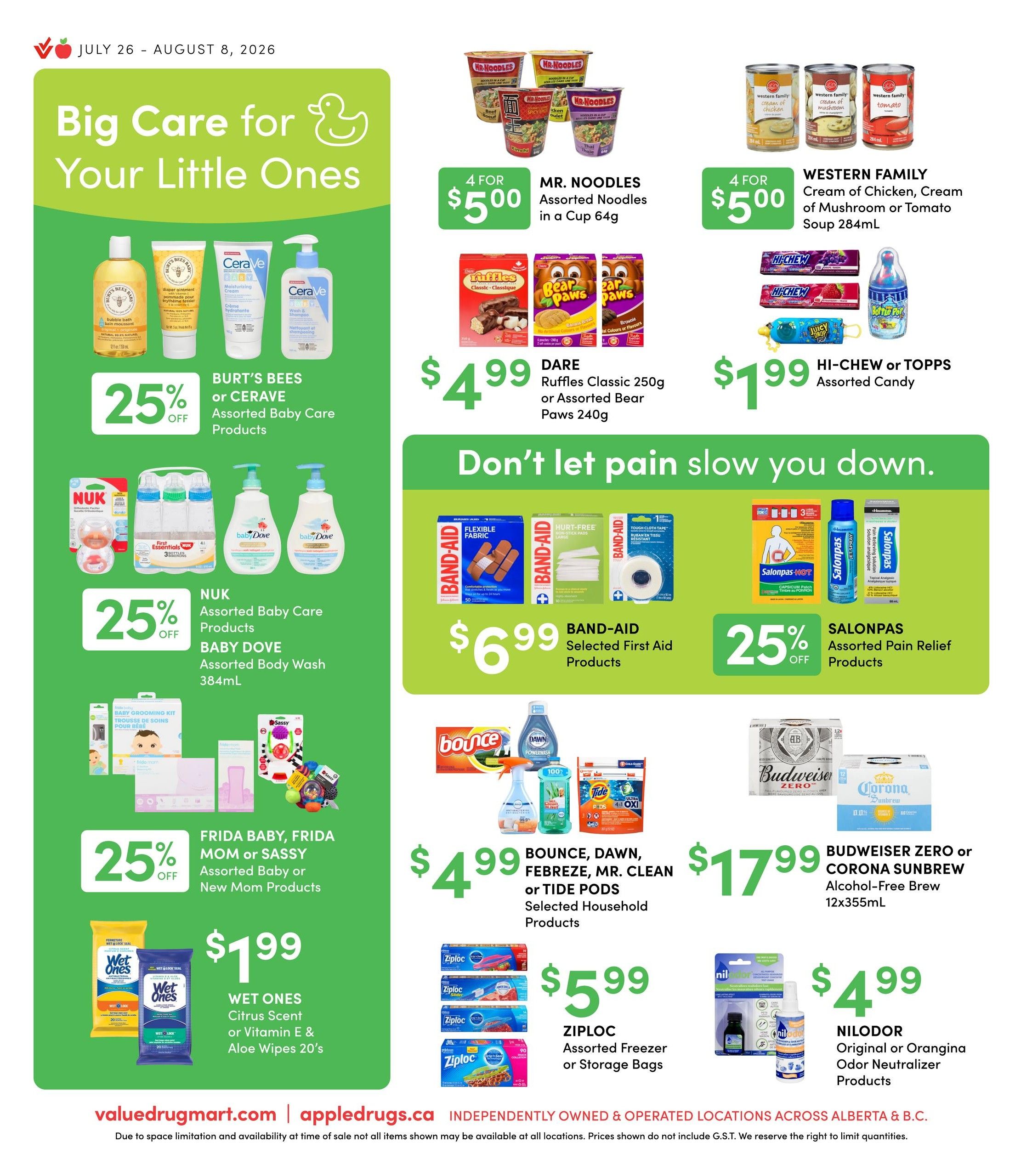 Apple Drugs Flyer July 26 to August 8