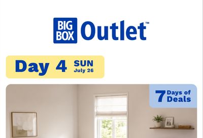 Big Box Outlet Store One-Day Deal Flyer July 26