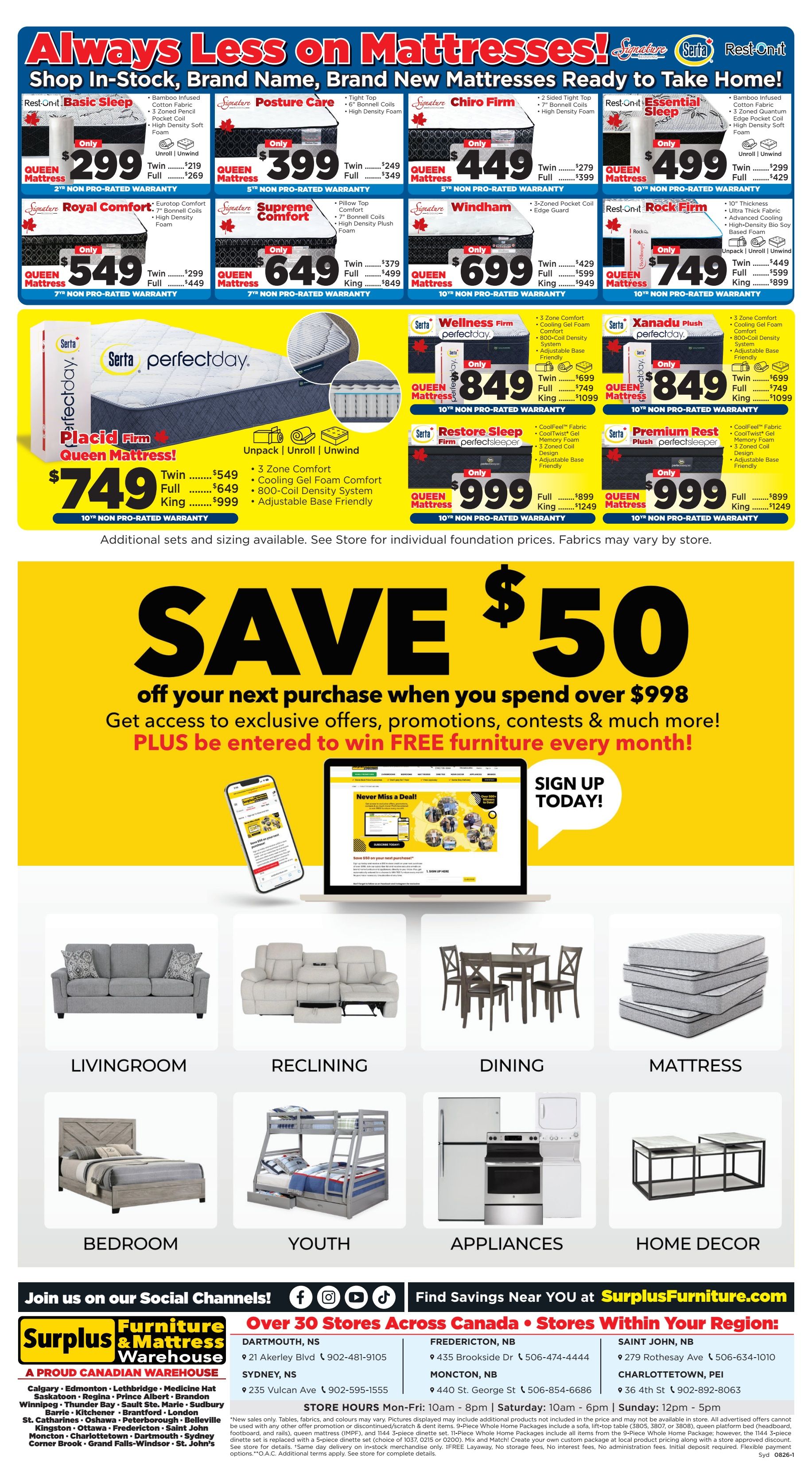 Surplus Furniture & Mattress Warehouse (Sydney) Flyer July 27 to August 2