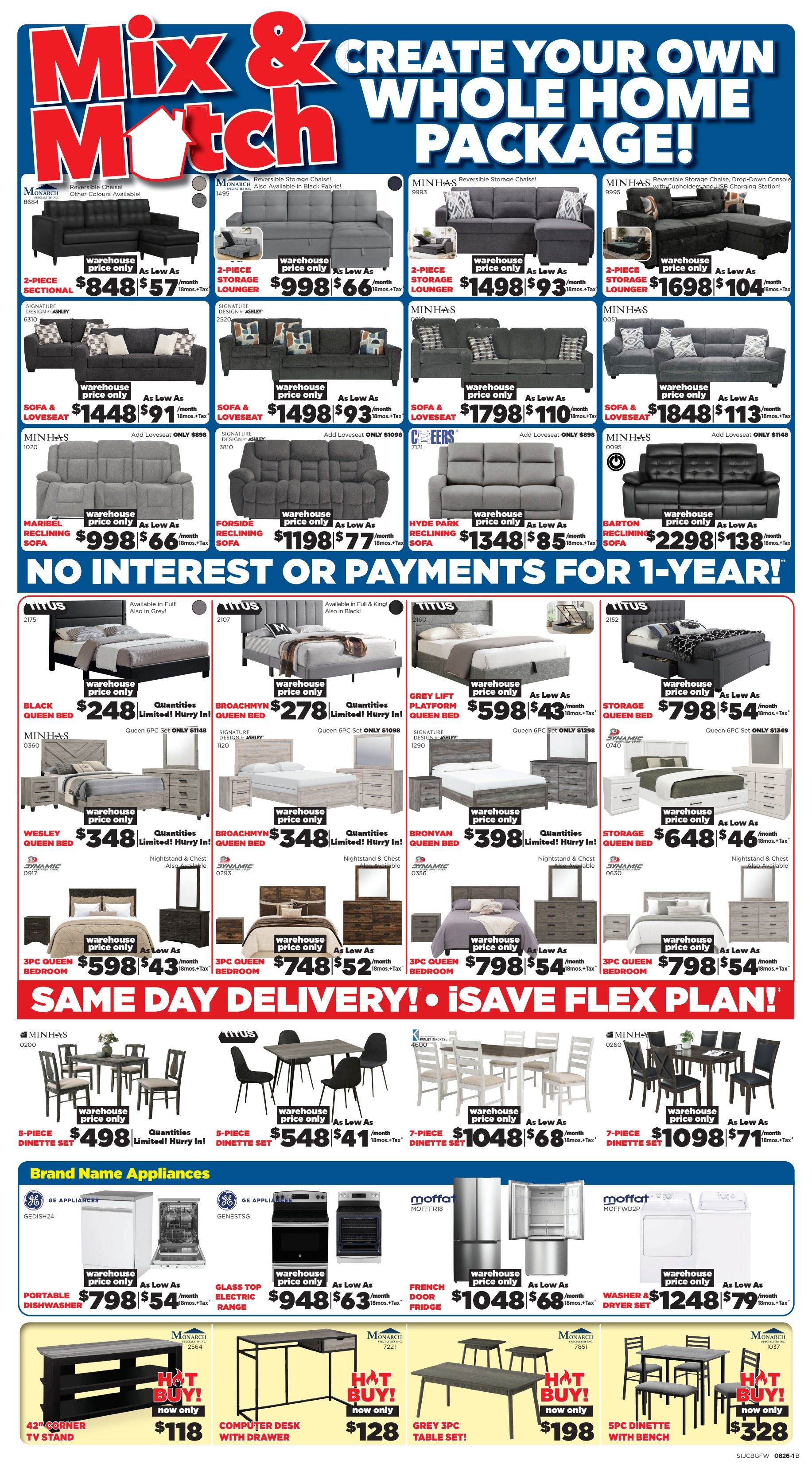 Surplus Furniture & Mattress Warehouse (St. John's, Corner Brook, Grand Falls Windsor) Flyer July 27 to August 2