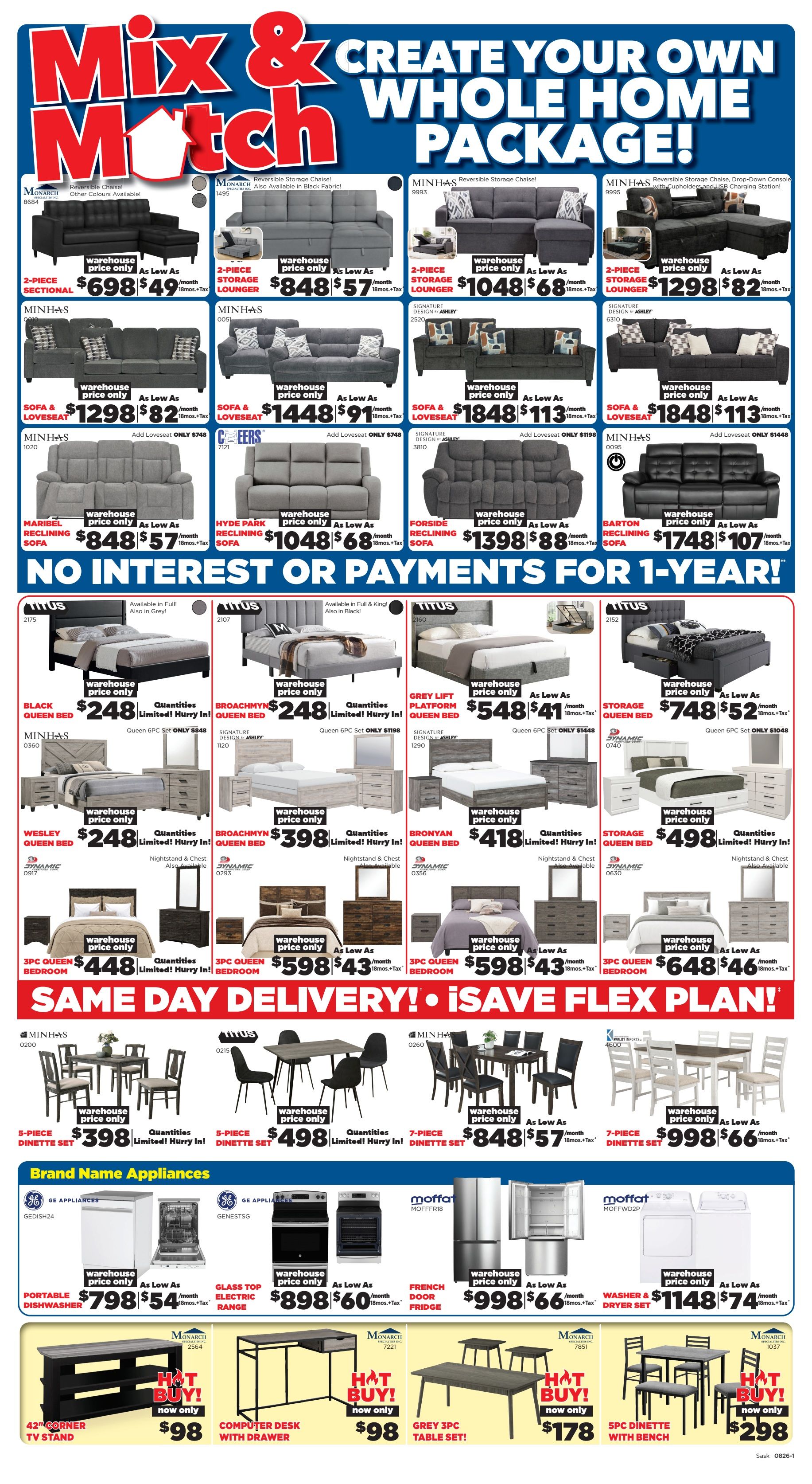 Surplus Furniture & Mattress Warehouse (Saskatoon) Flyer July 27 to August 2