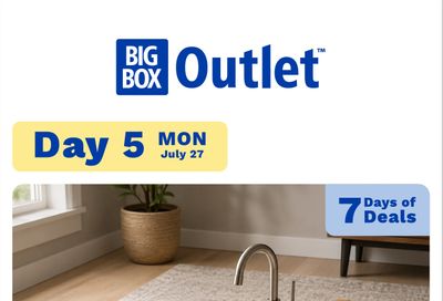 Big Box Outlet Store One-Day Deal Flyer July 27