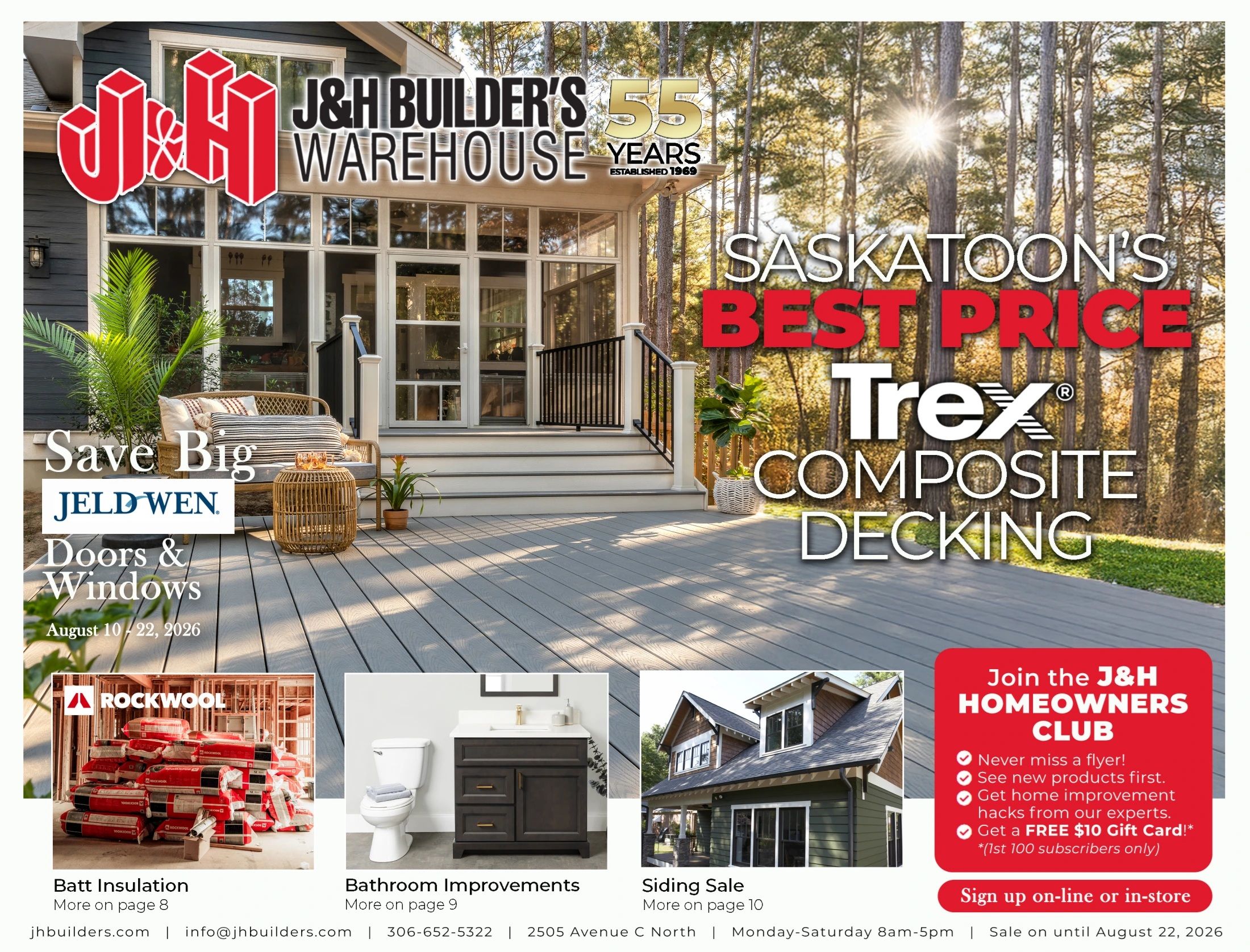 J&H Builder's Warehouse Flyer July 27 to August 22