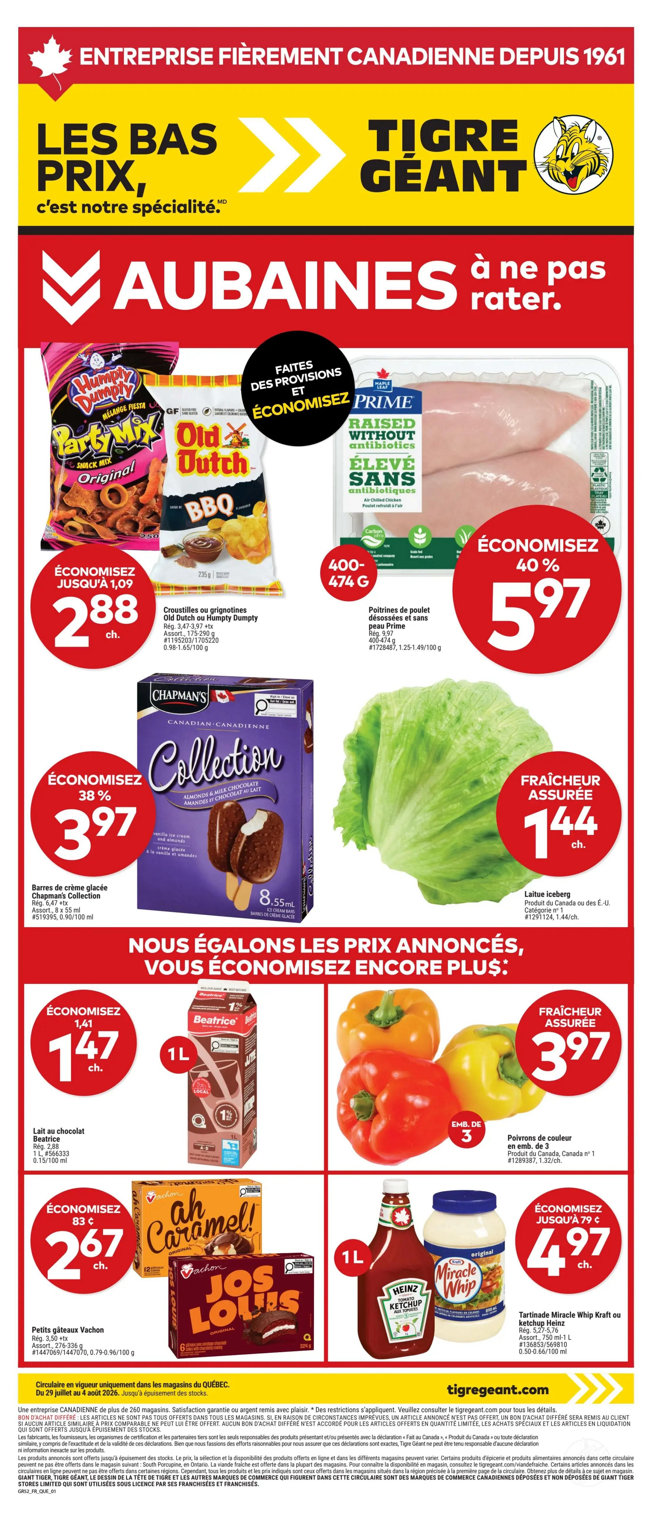 Tigre Géant Flyer July 29 to August 4