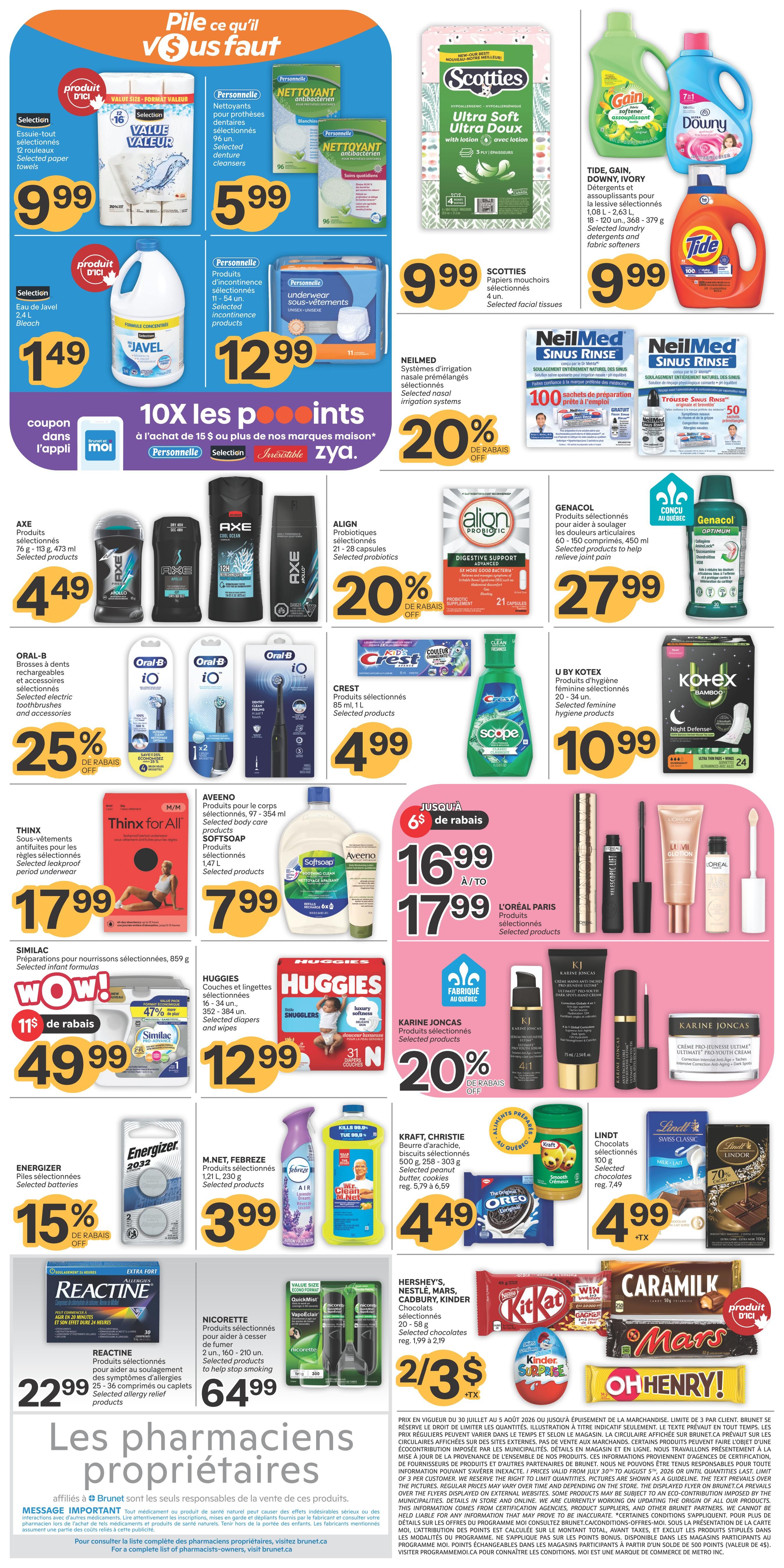 Brunet Flyer July 30 to August 5