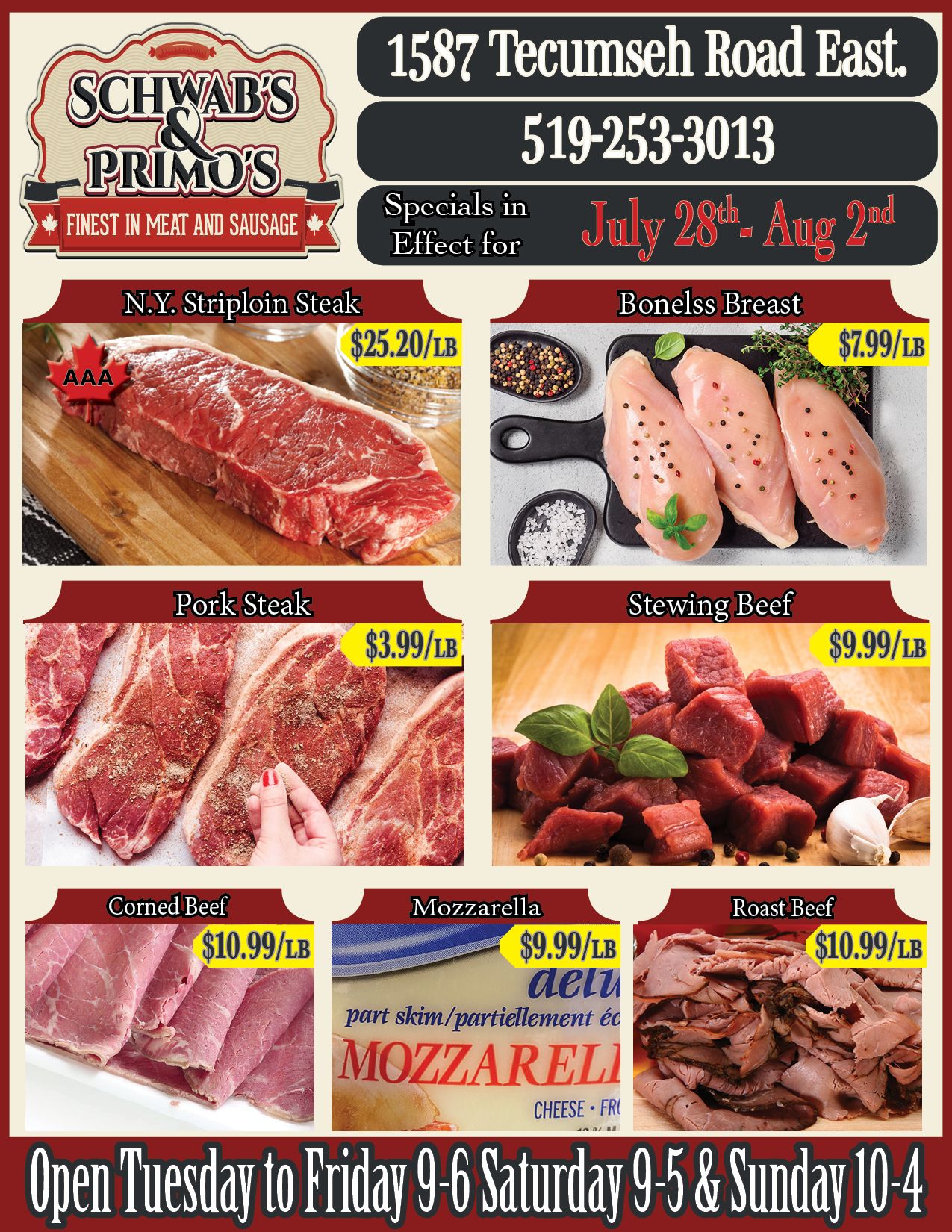 Schwab's & Primo's Flyer July 28 to August 2