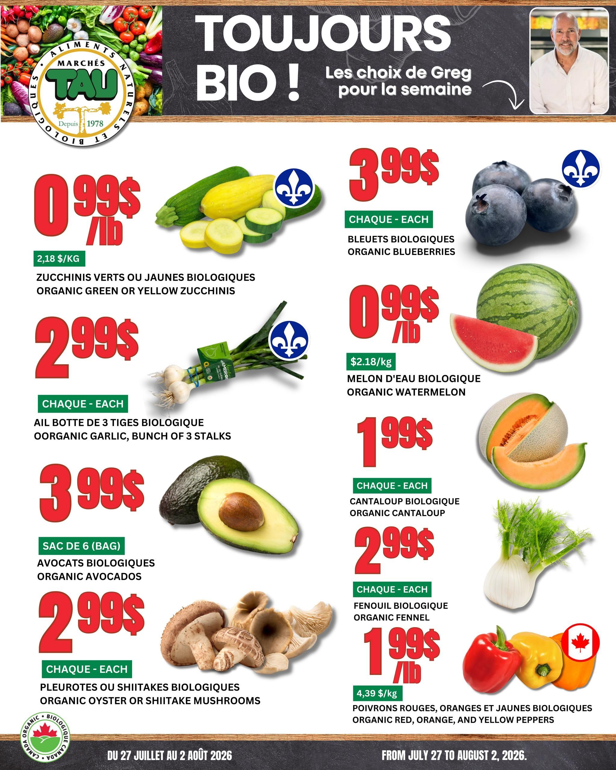 Marches Tau Produce Flyer July 27 to August 2