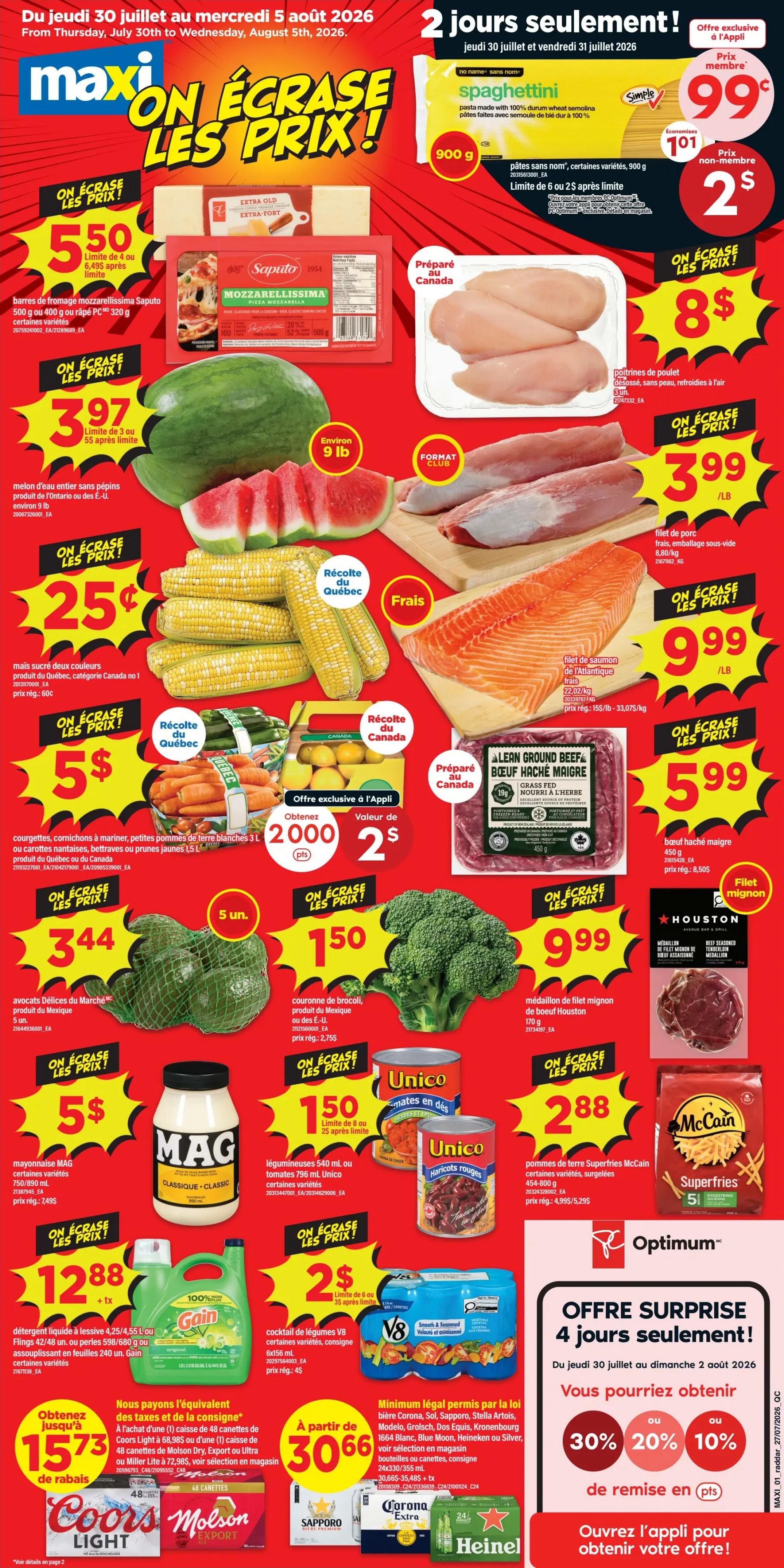 Maxi Flyer July 30 to August 5