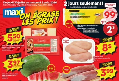 Maxi Flyer July 30 to August 5