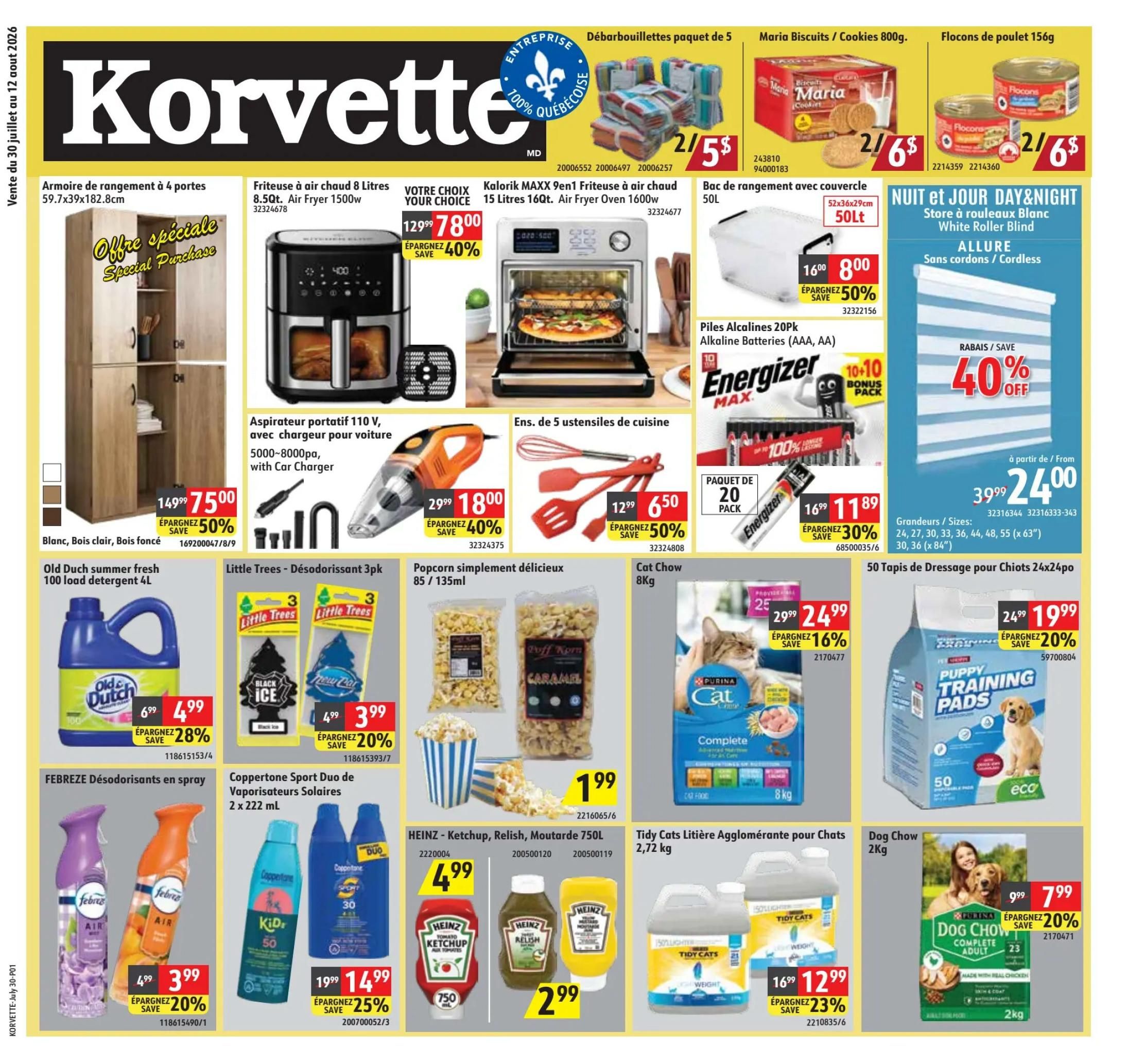 Korvette Flyer July 30 to August 12