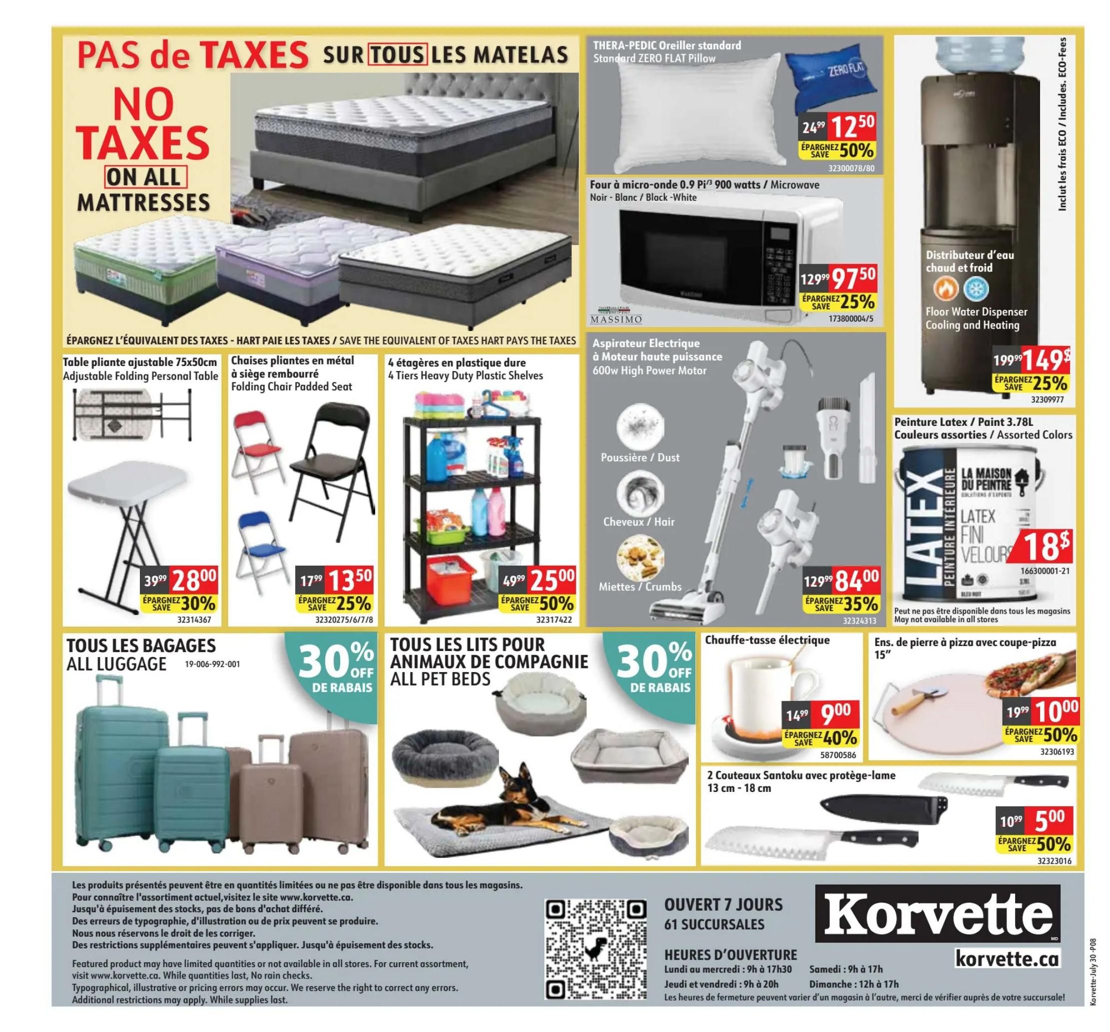 Korvette Flyer July 30 to August 12