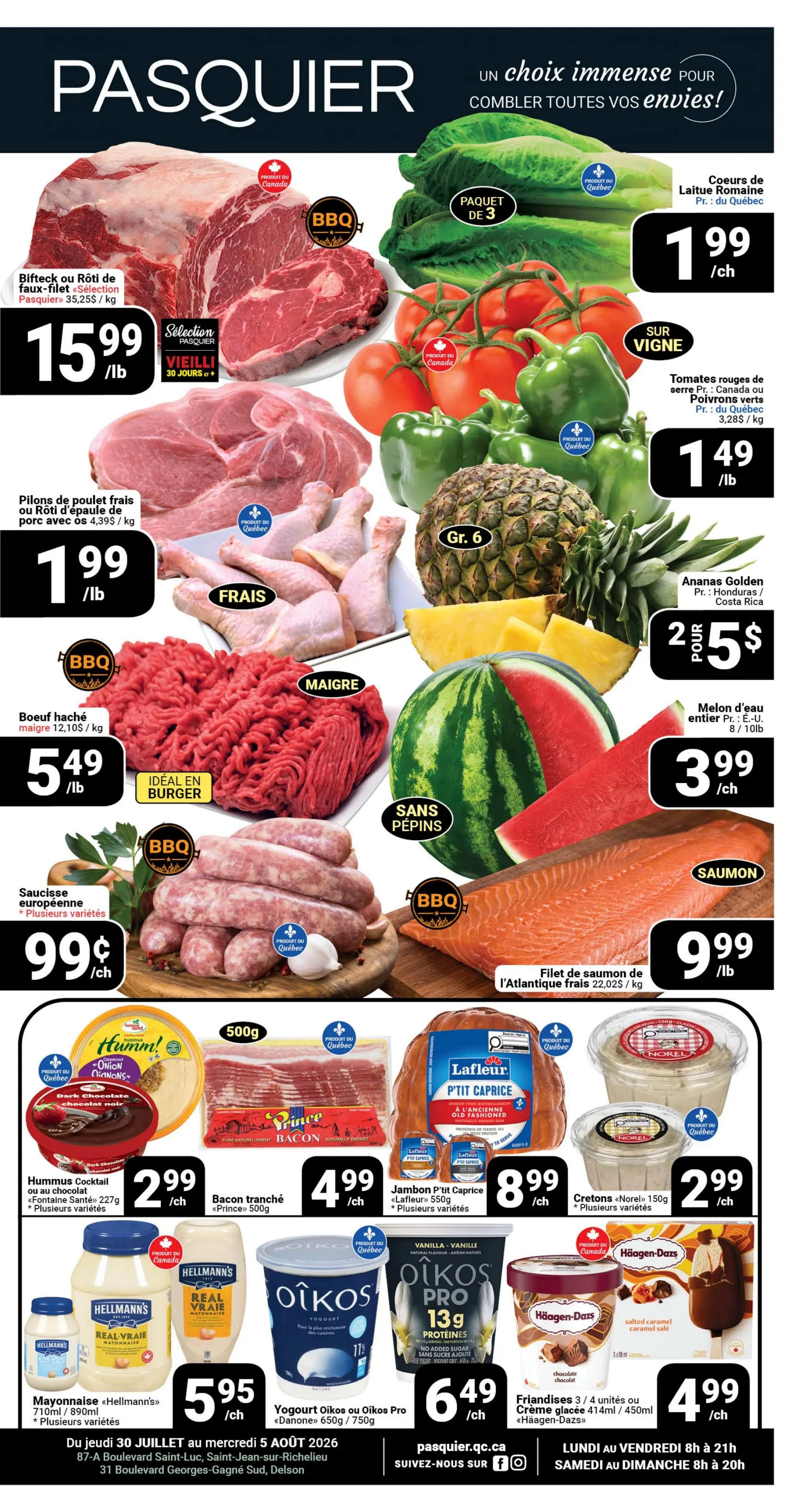 Pasquier Flyer July 30 to August 5