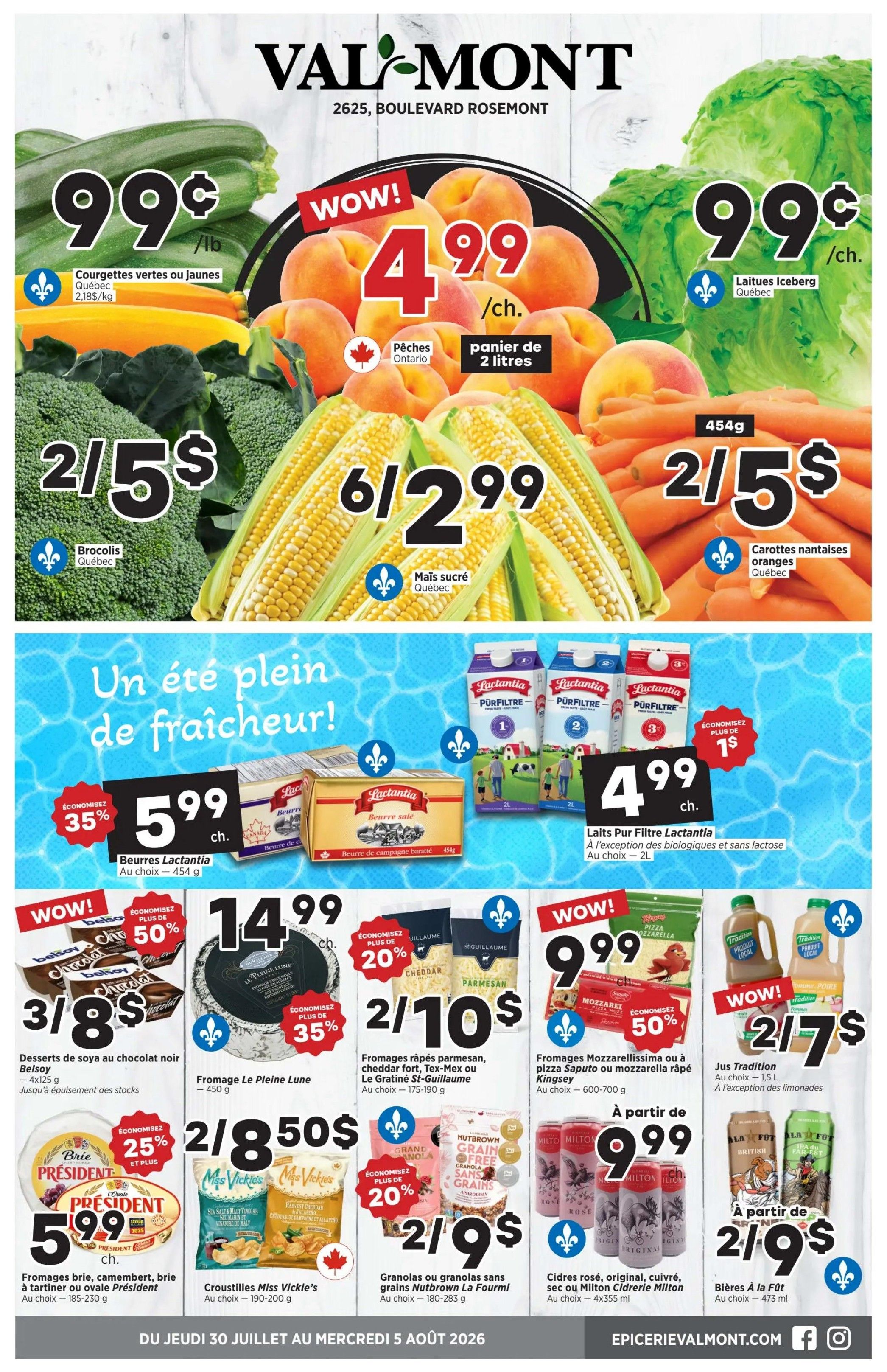 Val-Mont Flyer July 30 to August 5