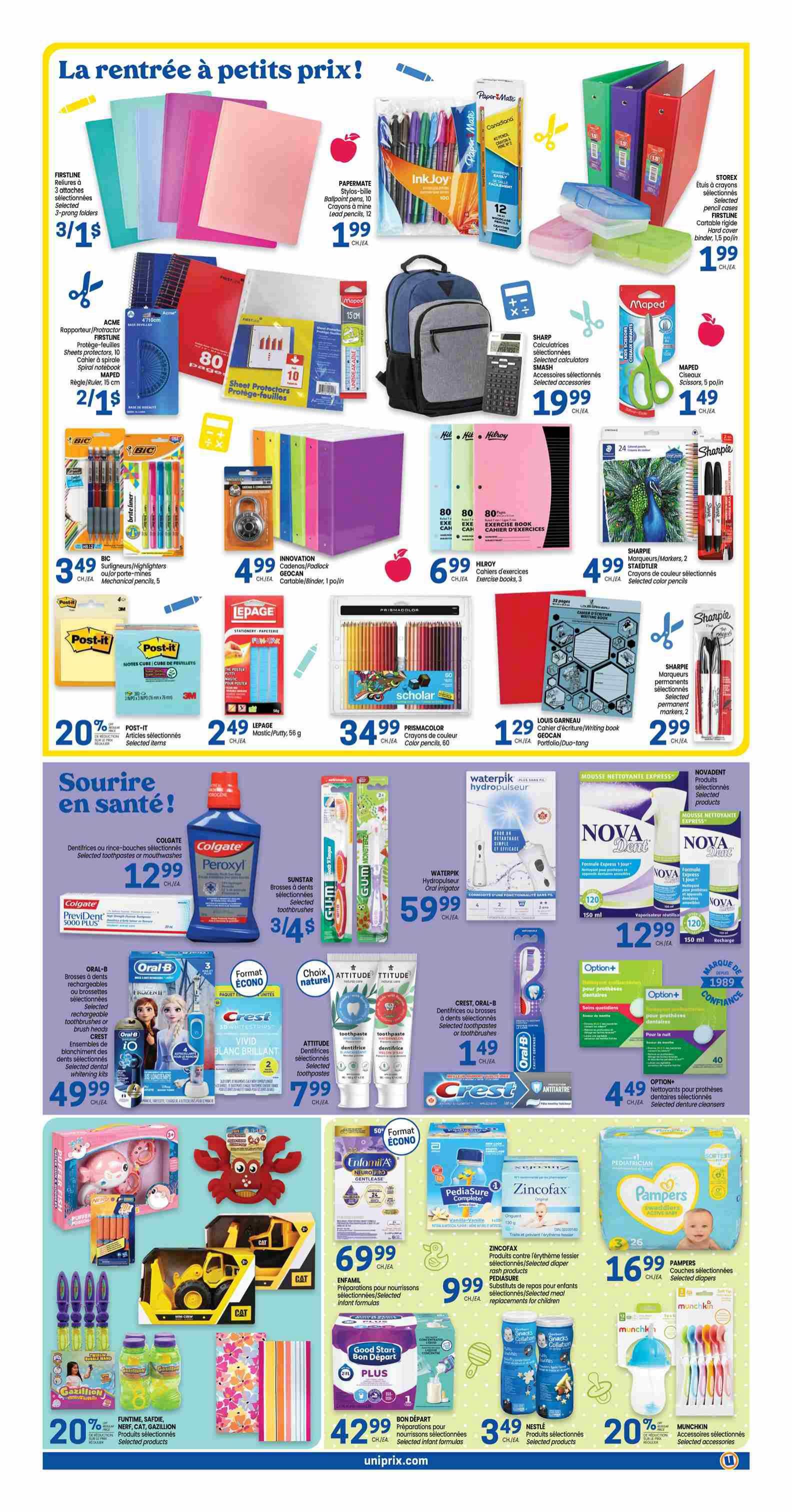 Uniprix Flyer July 30 to August 5