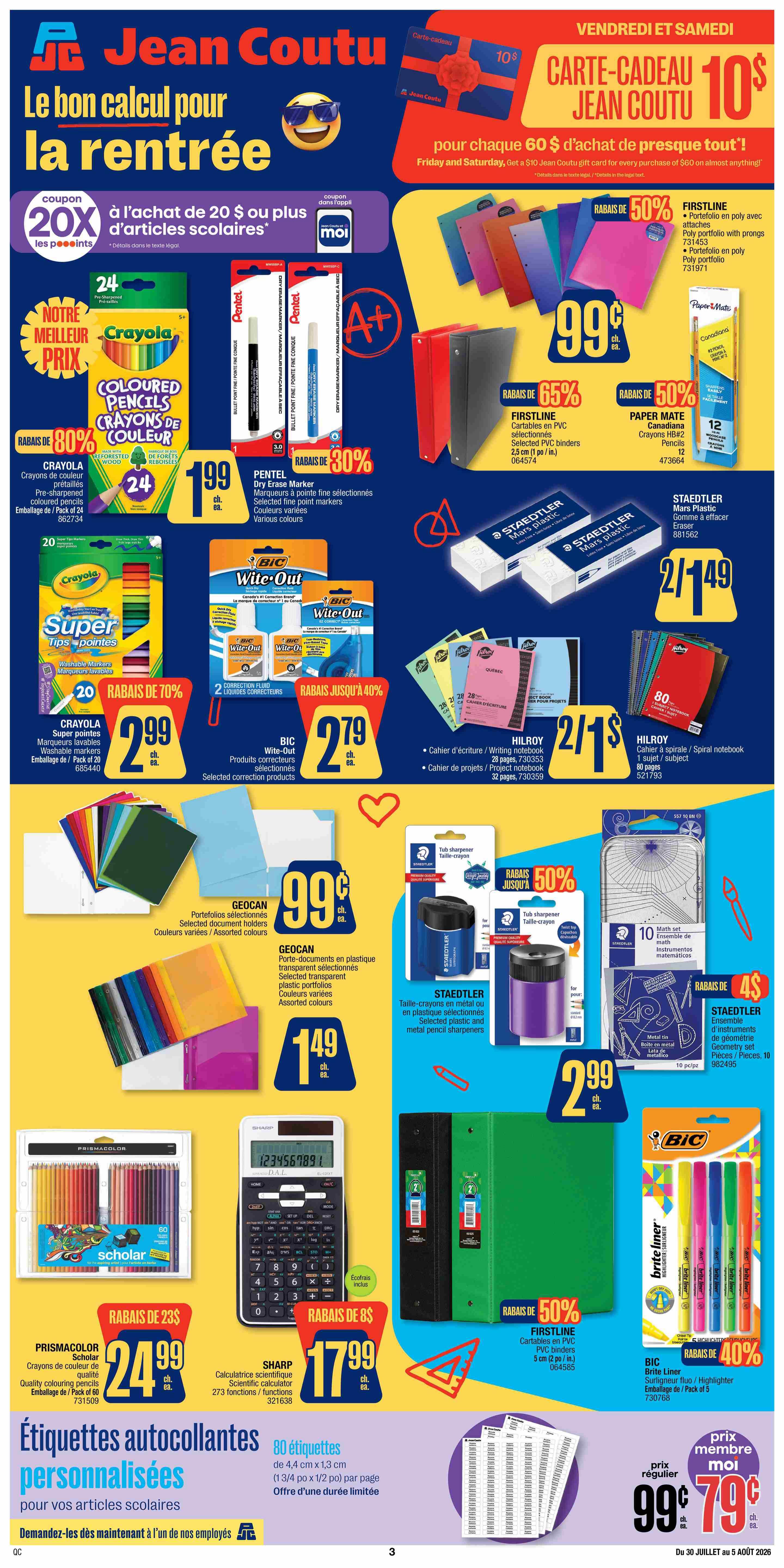 Jean Coutu Flyer July 30 to August 5
