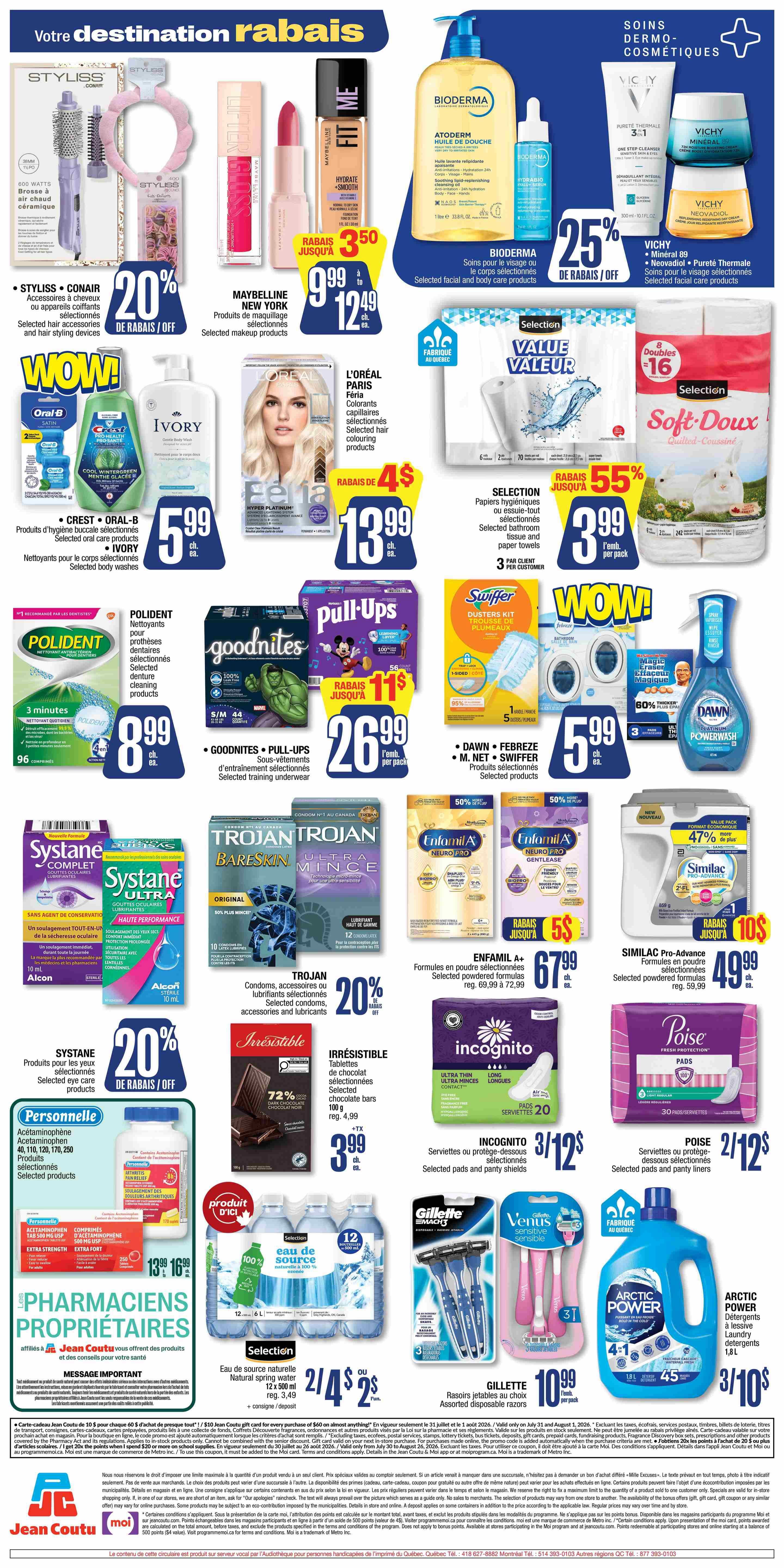 Jean Coutu Flyer July 30 to August 5