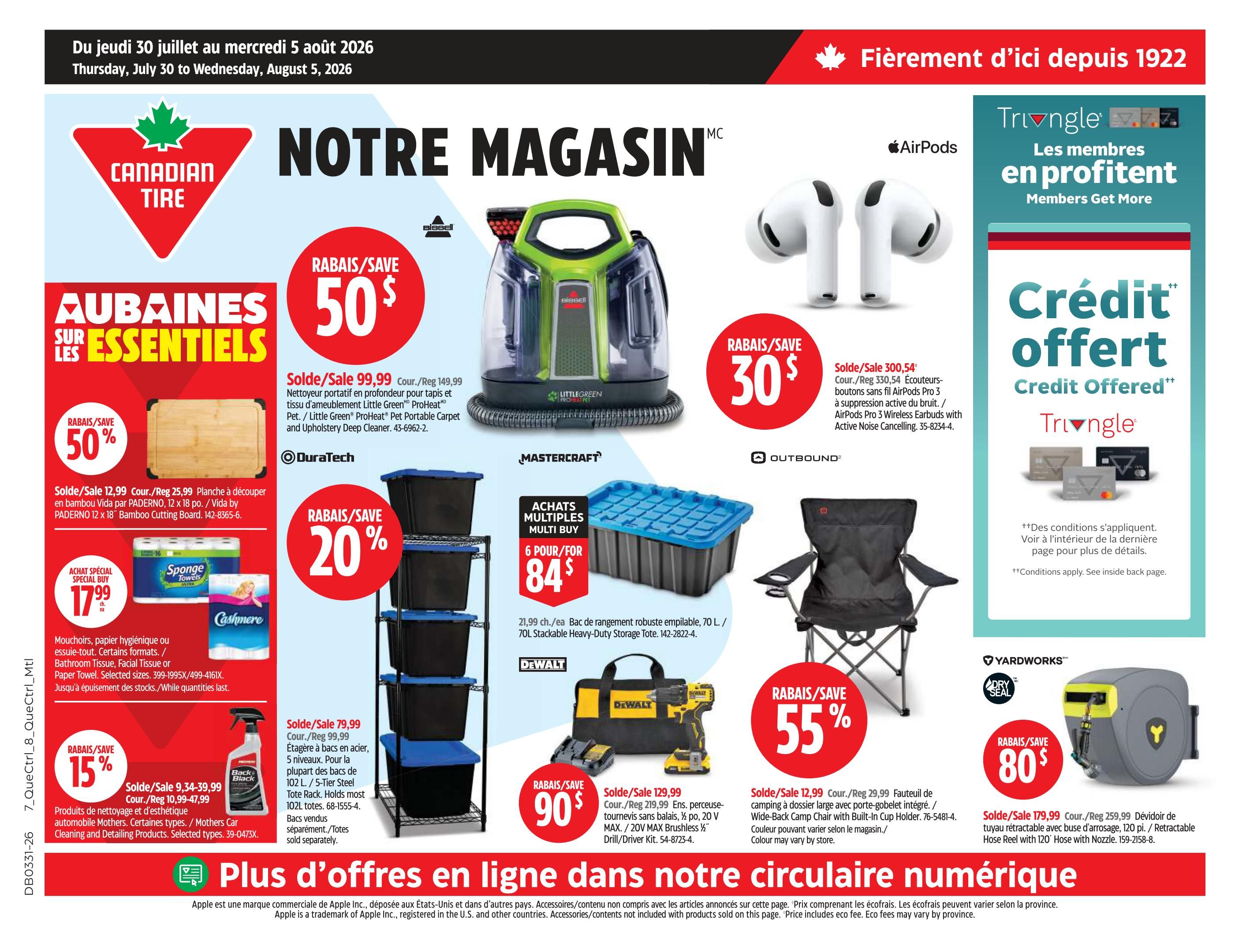 Canadian Tire (QC) Flyer July 30 to August 5