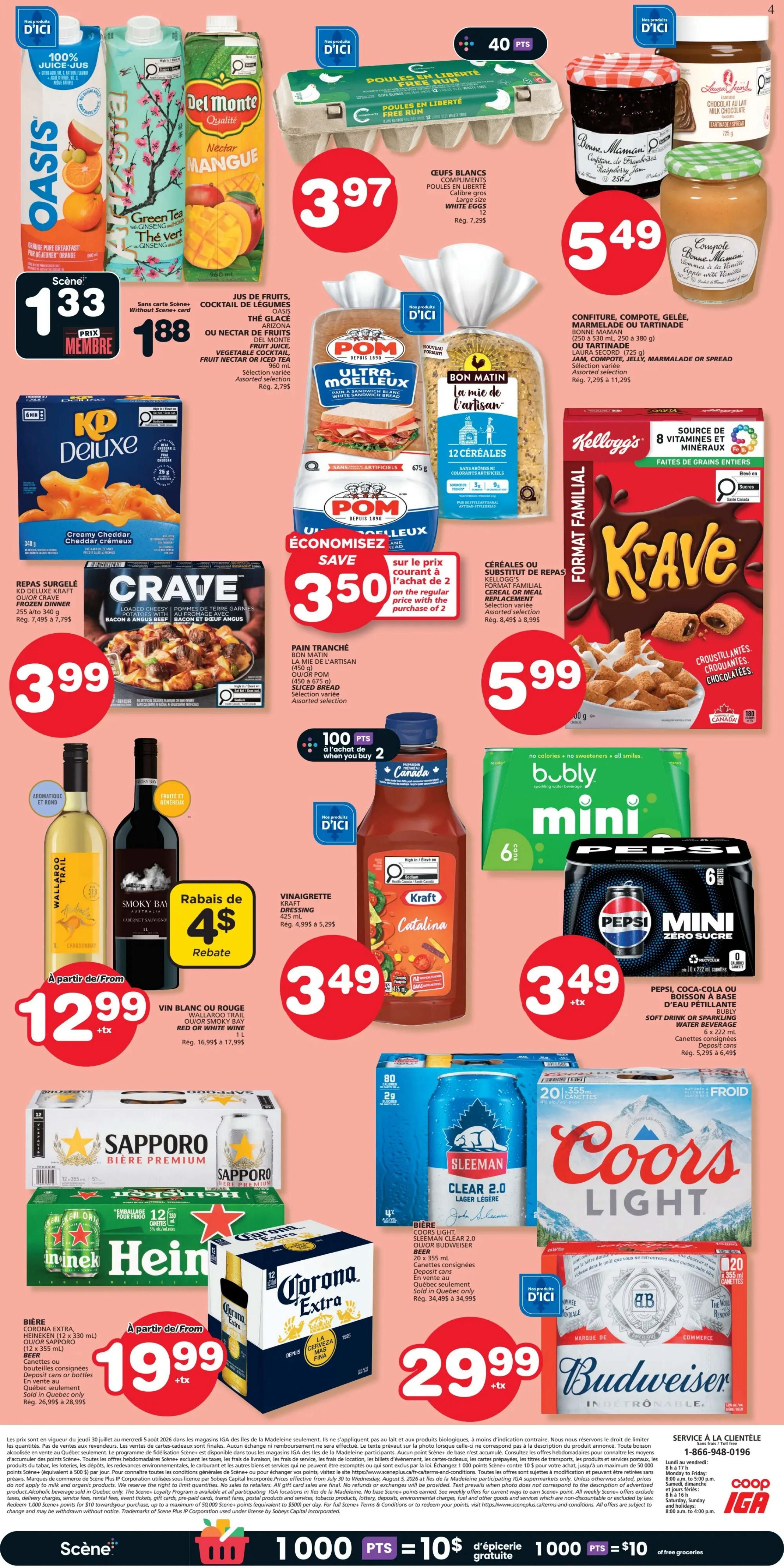 Coop IGA (QC) Flyer July 30 to August 5