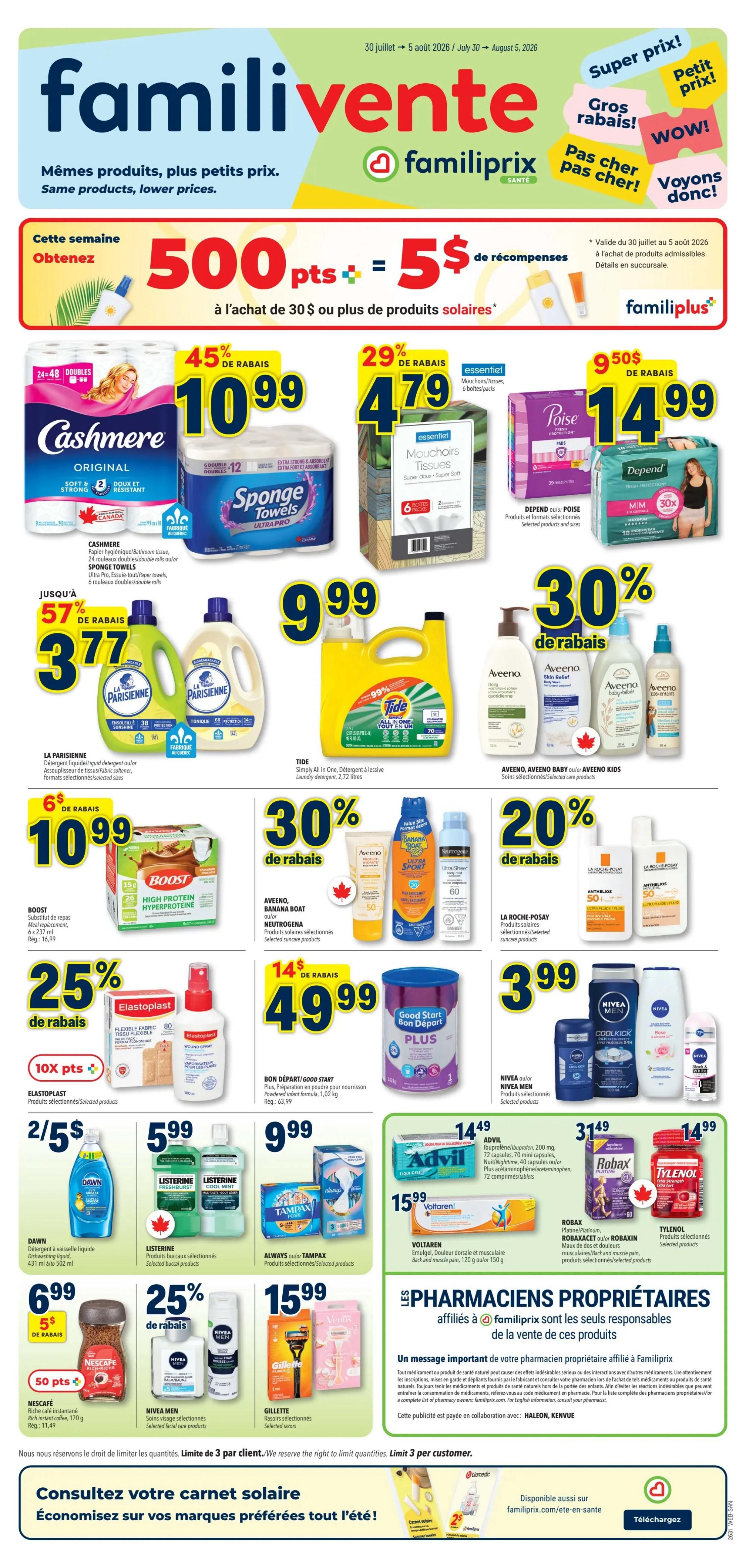 Familiprix Sante Flyer July 30 to August 5