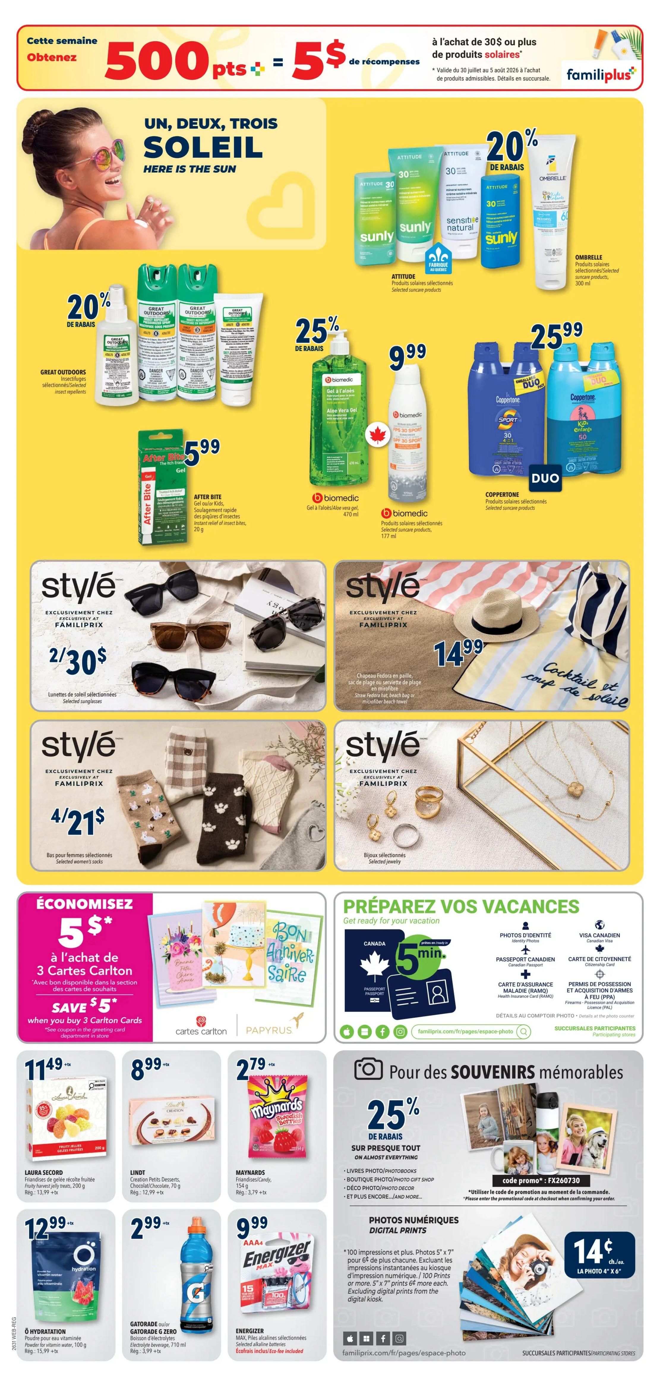 Familiprix Flyer July 30 to August 5