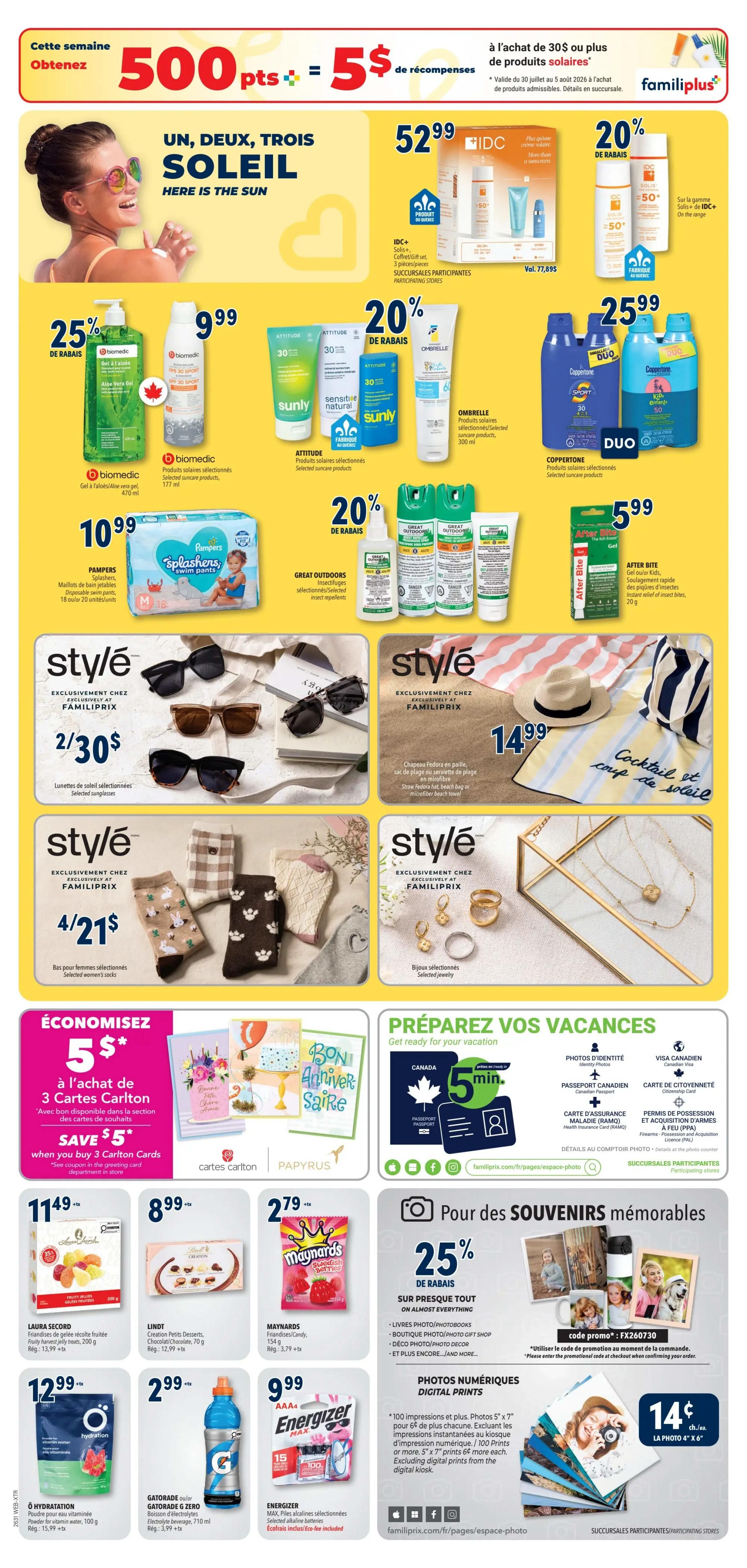 Familiprix Extra Flyer July 30 to August 5