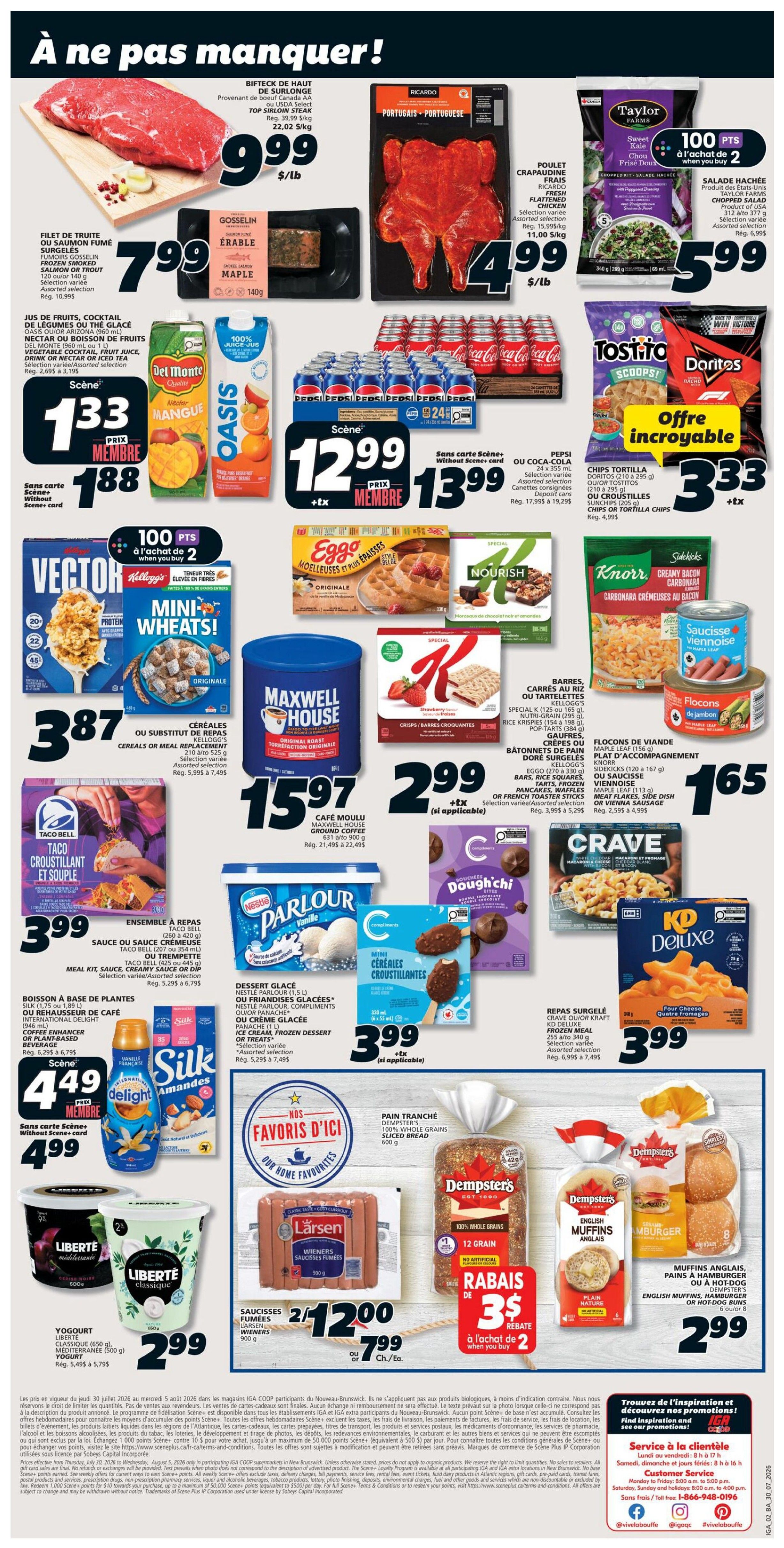 IGA (NB) Flyer July 30 to August 5
