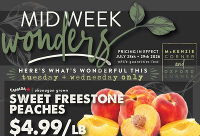 The Root Cellar Mid-Week Flyer July 28 and 29