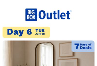 Big Box Outlet Store One -Day Deal Flyer July 28