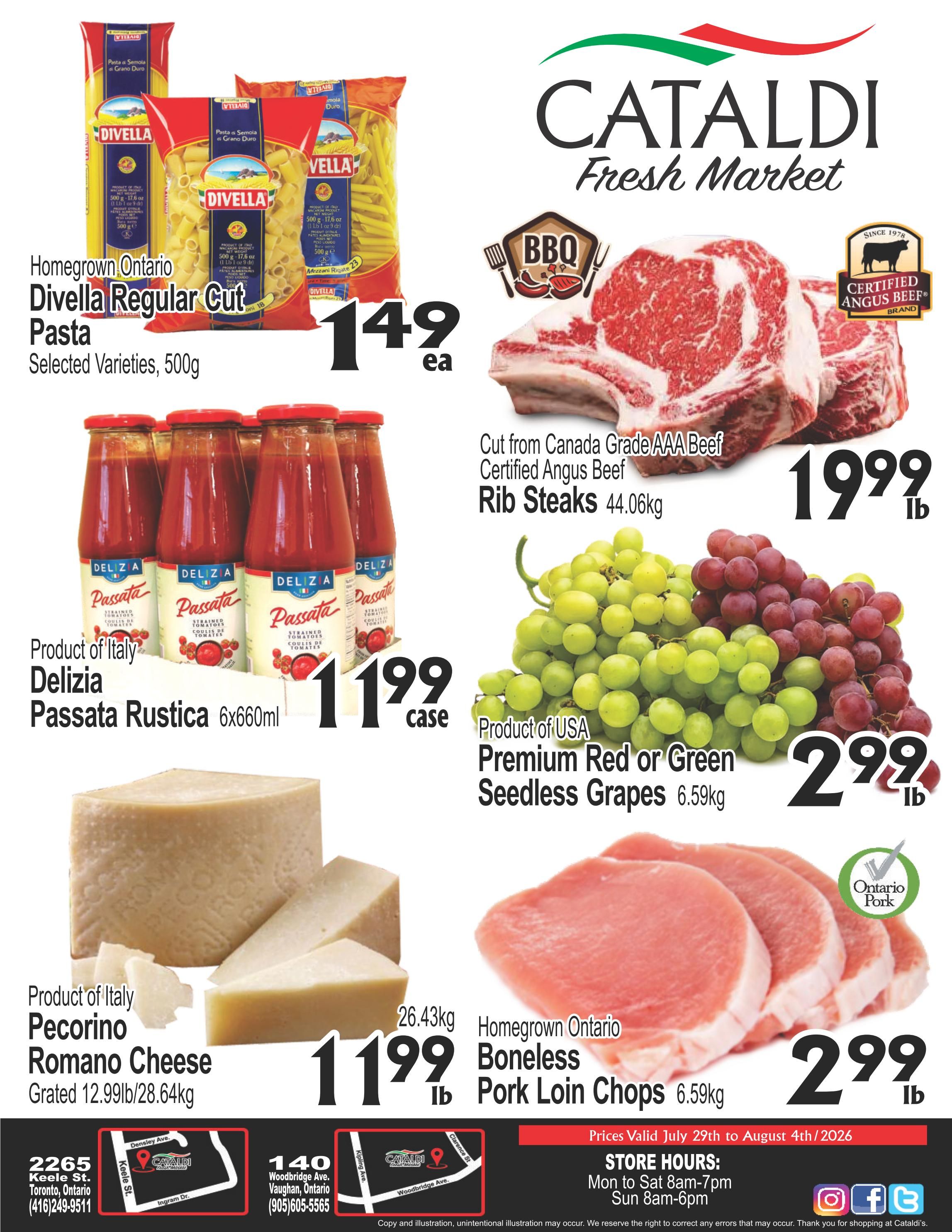 Cataldi Fresh Market Flyer July 29 to August 4