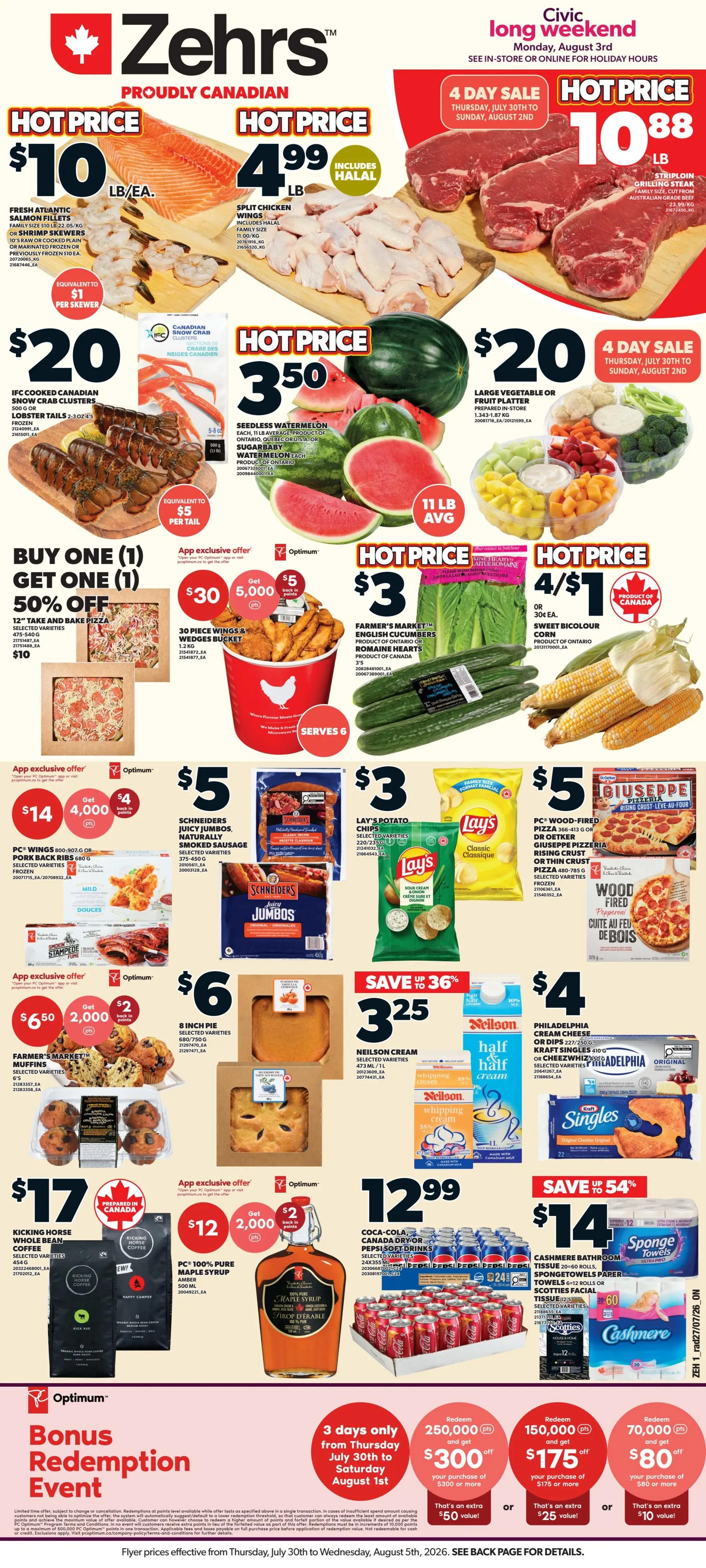 Zehrs Flyer July 30 to August 5