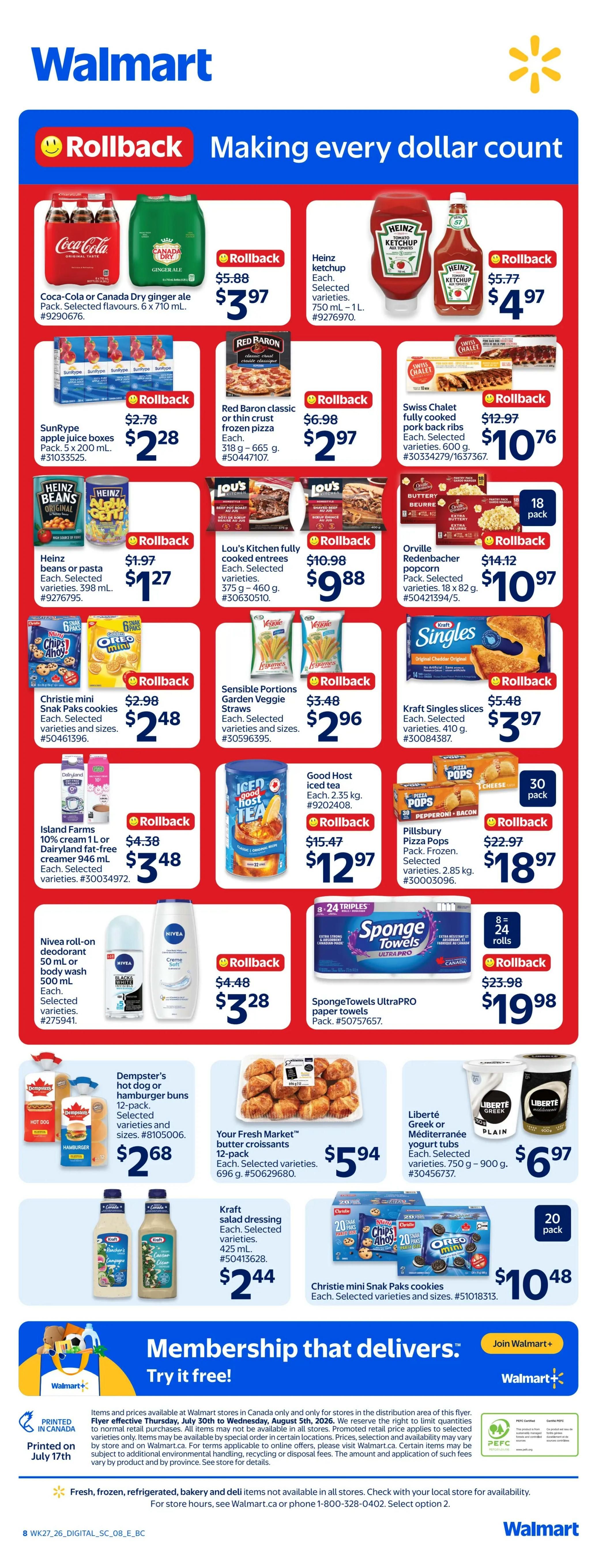 Walmart (West) Flyer July 30 to August 5