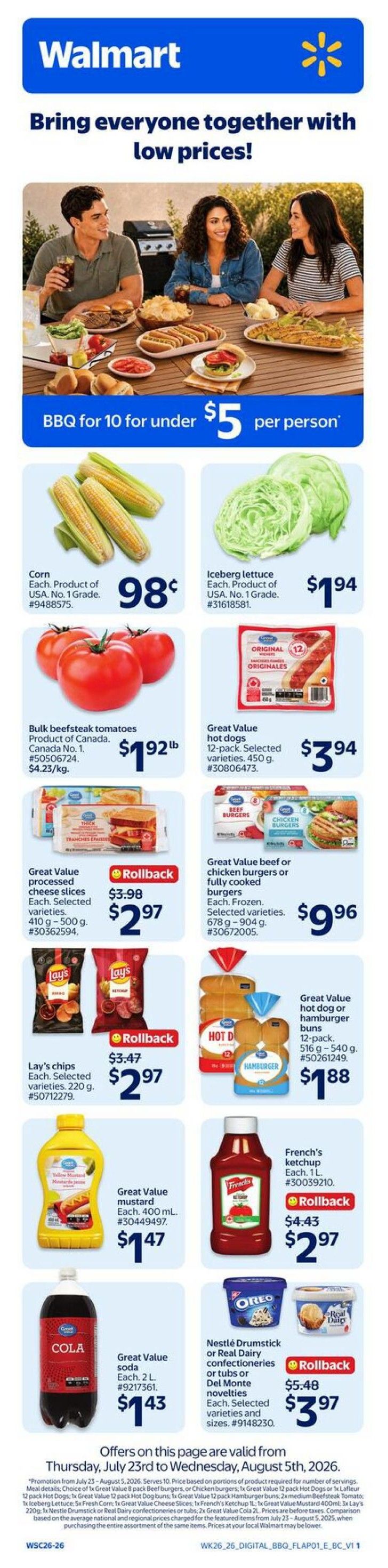 Walmart (West) Flyer July 30 to August 5
