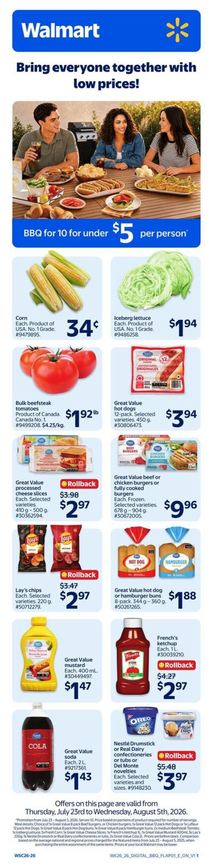 Walmart (ON) Flyer July 30 to August 5