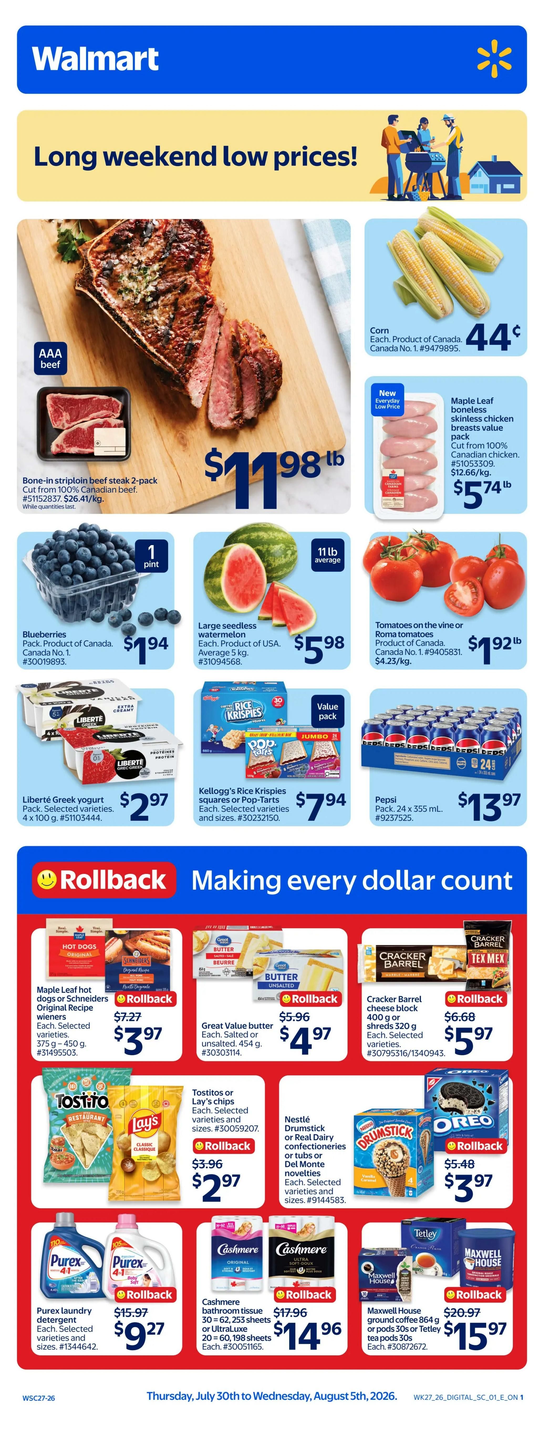 Walmart (ON) Flyer July 30 to August 5