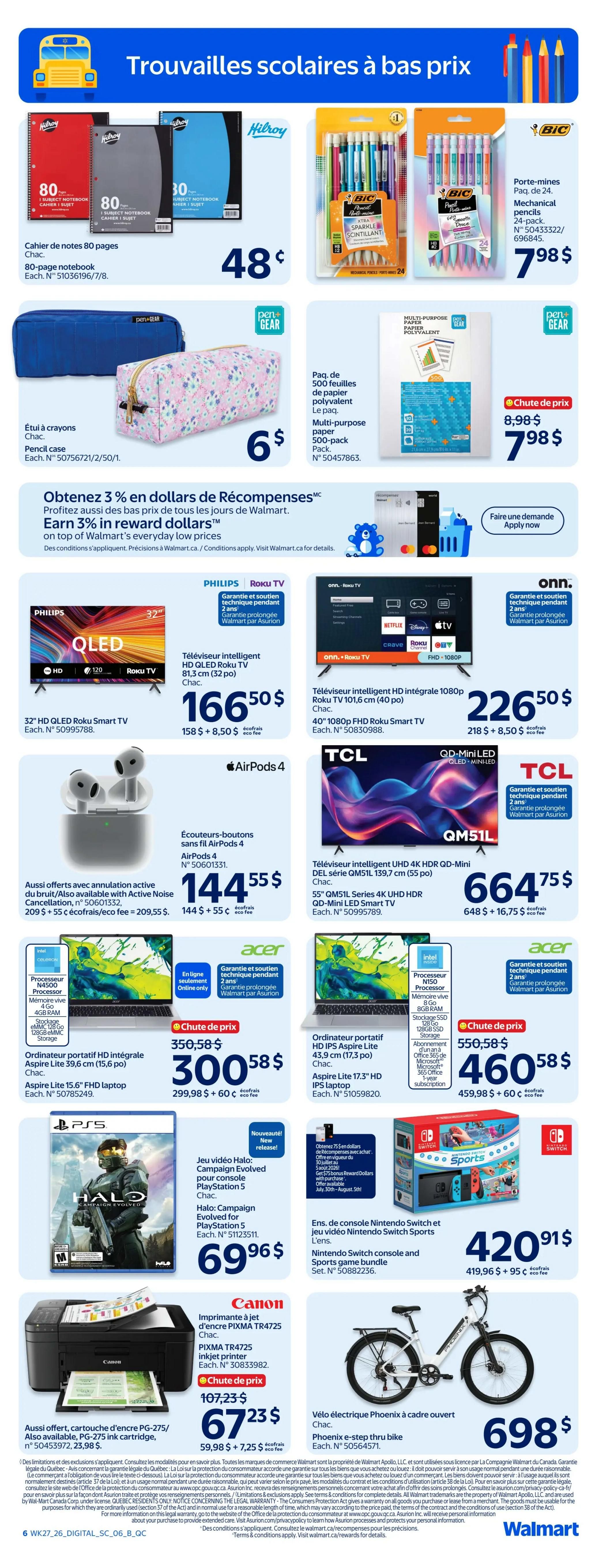 Walmart (QC) Flyer July 30 to August 5