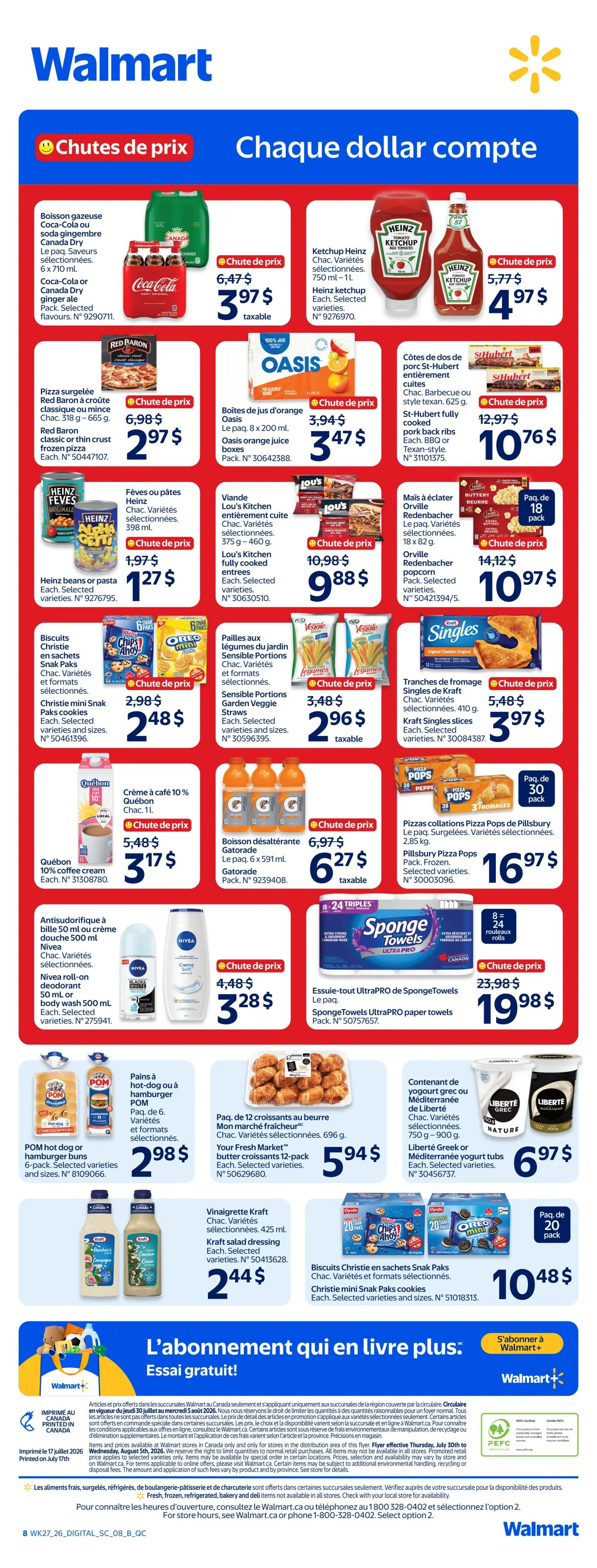 Walmart (QC) Flyer July 30 to August 5