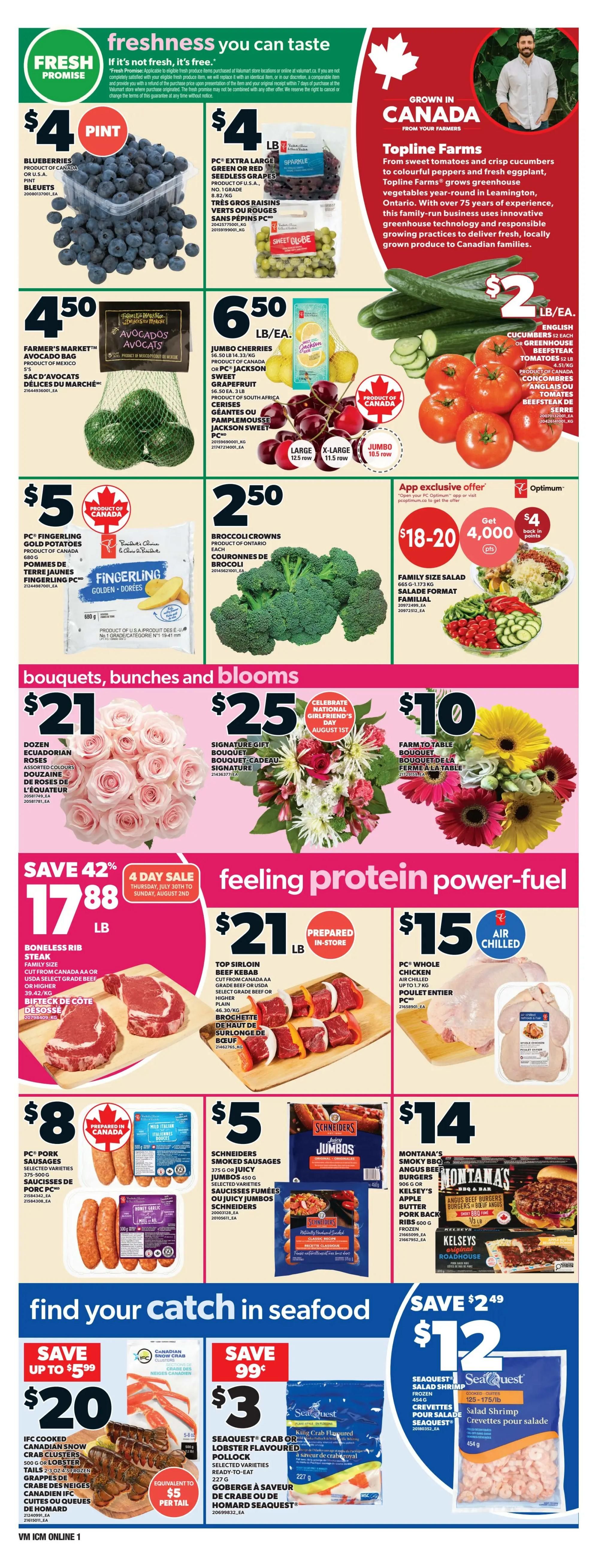 Valu-mart Flyer July 30 to August 5